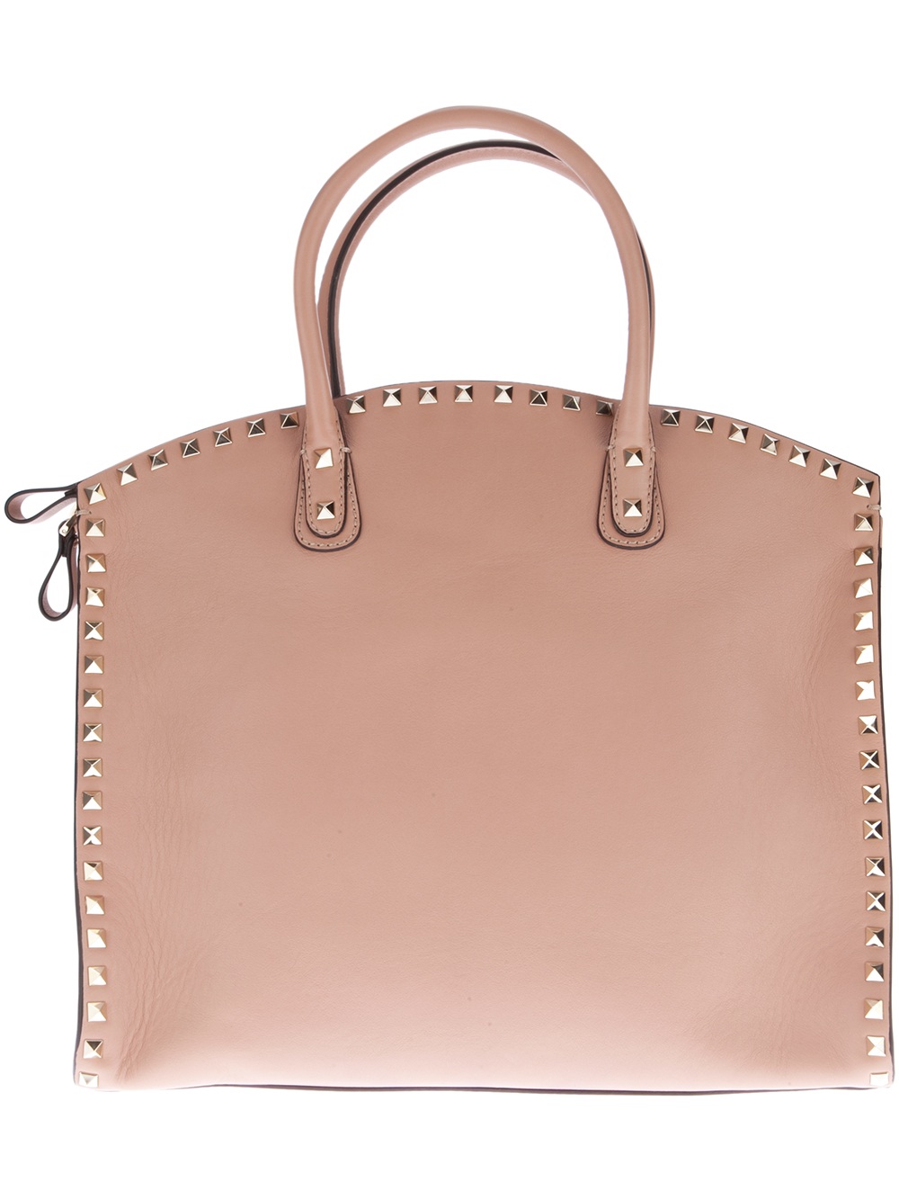 Valentino Studded Tote Bag in Beige (pink) | Lyst