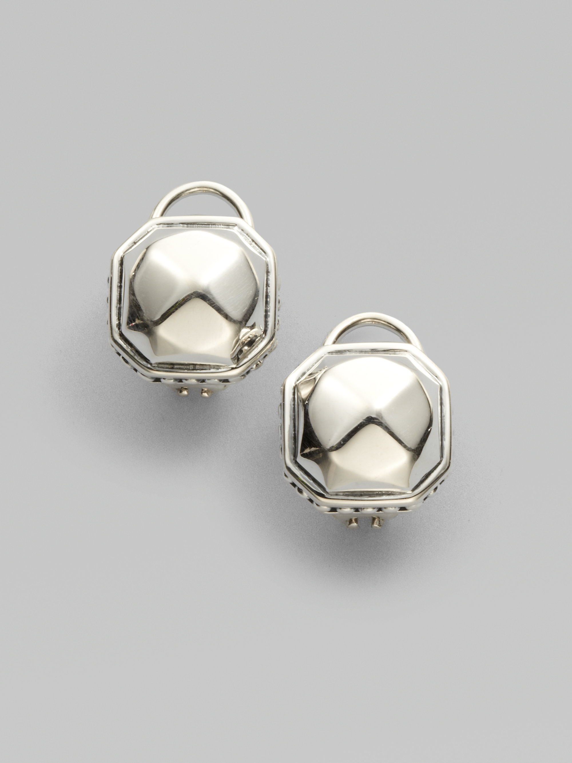 Lyst Lagos Sterling Silver Rocks Stud Earrings In Metallic Gallery