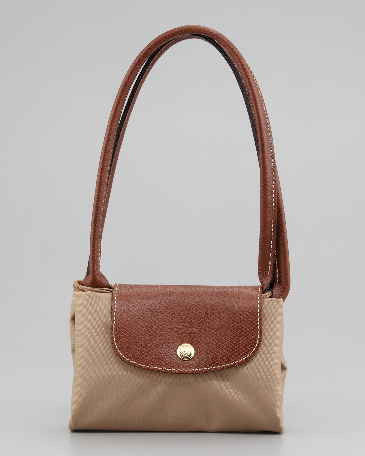 Longchamp Le Pliage Small Nylon Shoulder Bag in Natural Lyst