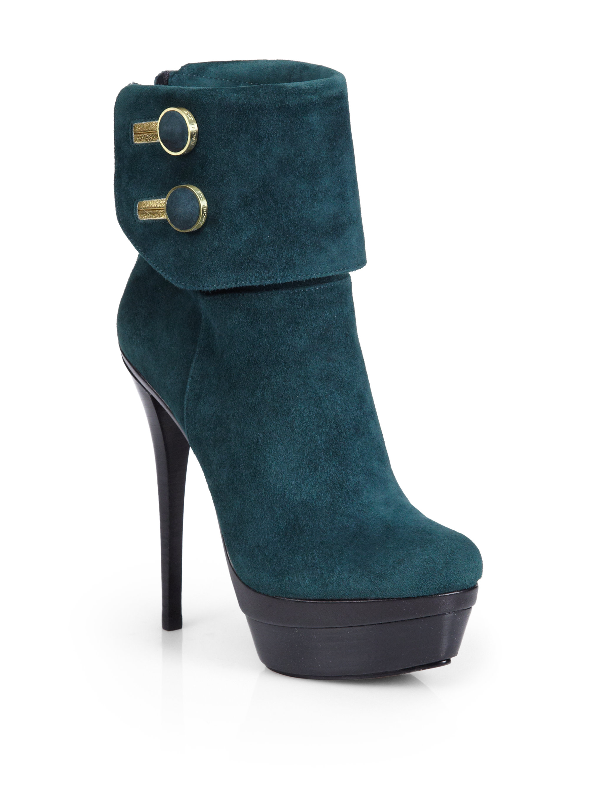 Lyst - Rachel zoe Dora Kid Suede Double Platform Ankle Boots