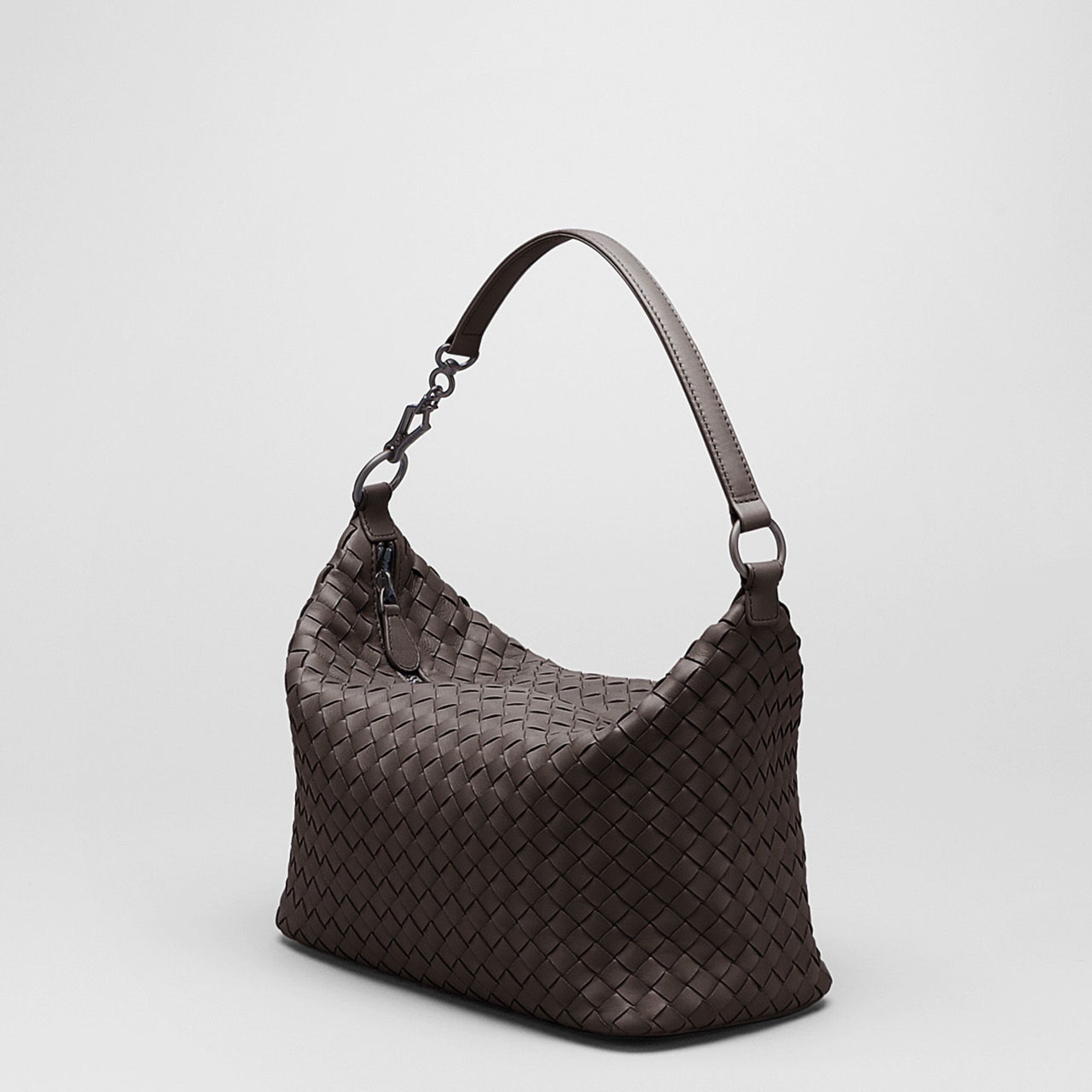 Bottega Veneta Corot Intrecciato Nappa Bag in Black (ebano brunito) | Lyst