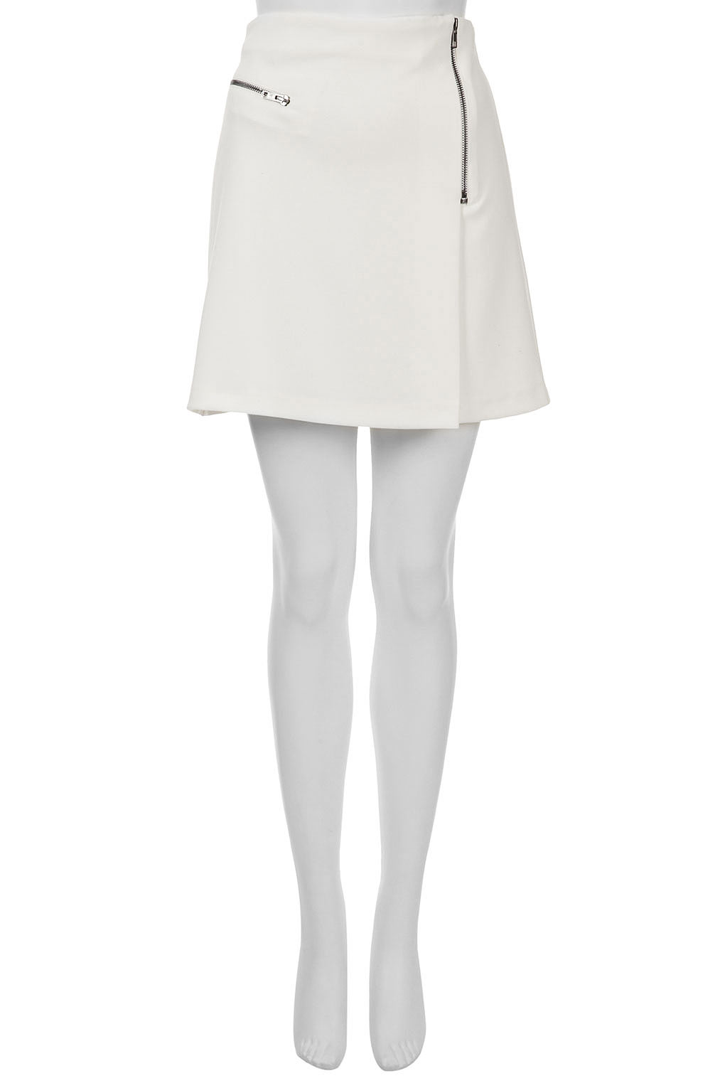 Lyst Topshop Faux Leather Mini Skirt In White 9730