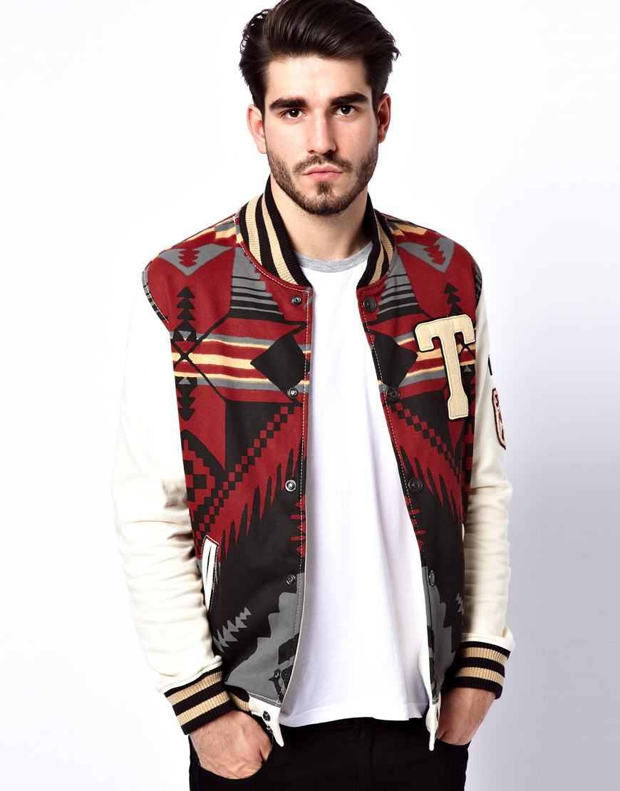 Lyst - True religion Sweat Jacket Native Fleece in Red for Men