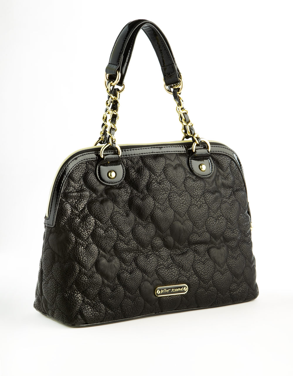 Lyst - Betsey johnson Yours Mine Ours Dome Satchel Bag in Black