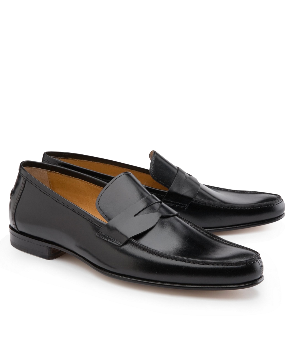 Brooks brothers Lightweight Leather Penny Loafers in Black for Men | Lyst