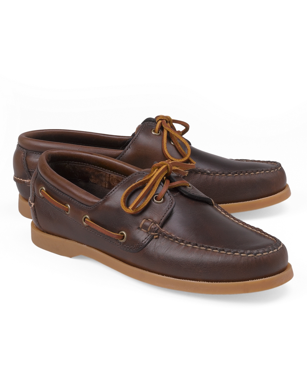 Brooks brothers Leather Boat Shoes in Brown for Men | Lyst