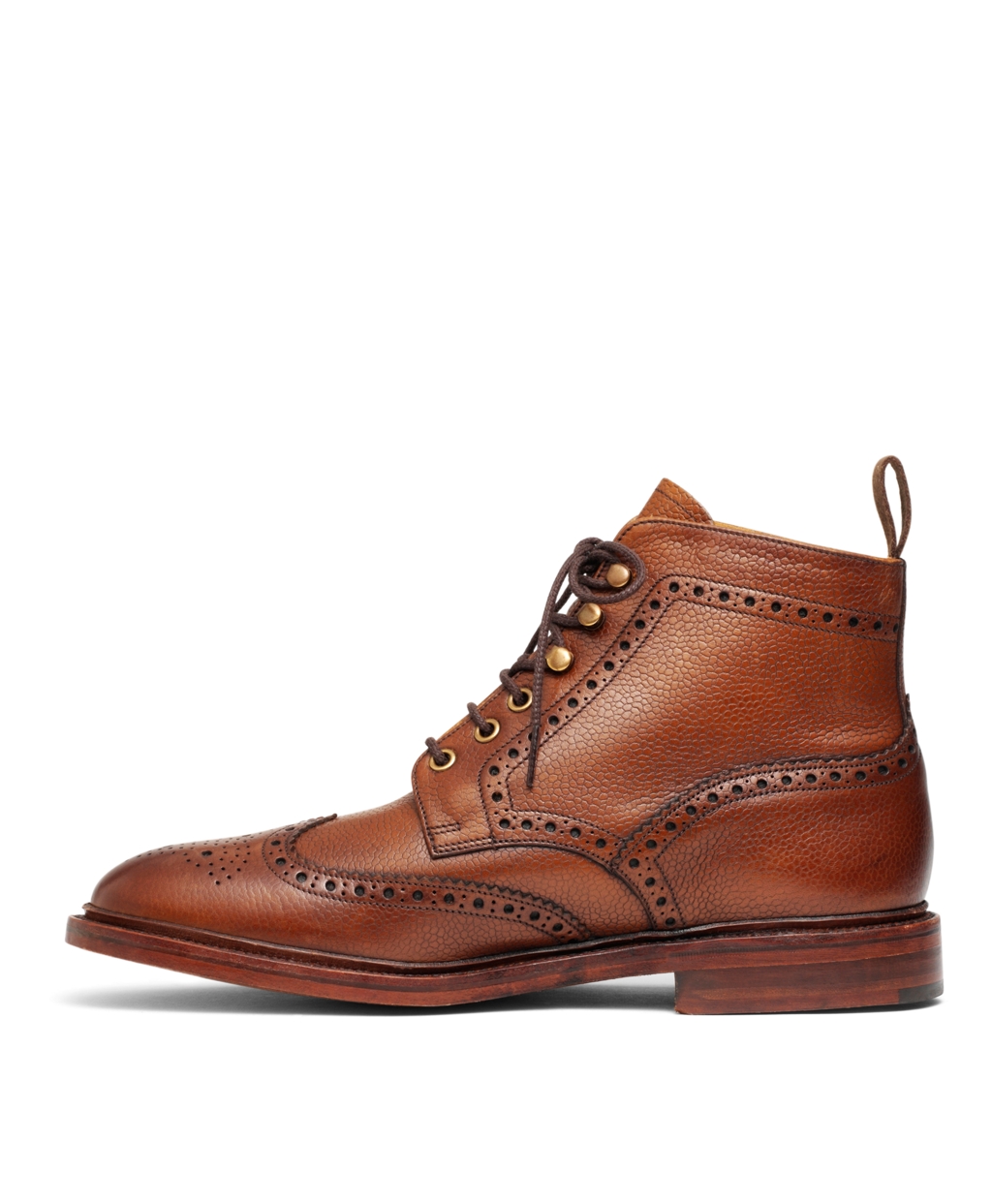 Lyst - Brooks Brothers Pebble Wingtip Boots in Brown for Men