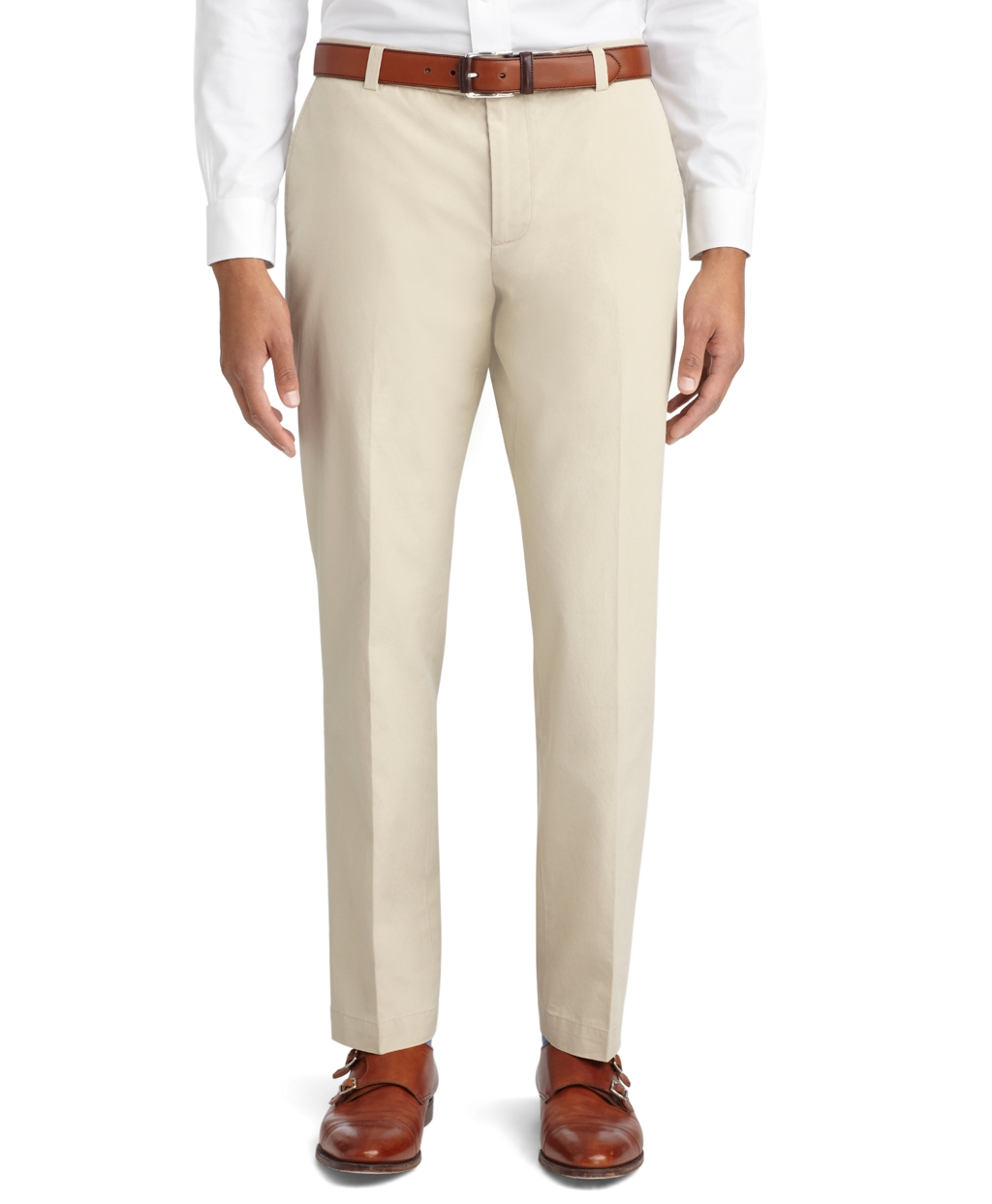 Brooks Brothers Milano Fit Poplin Pants in Beige for Men (stone) | Lyst