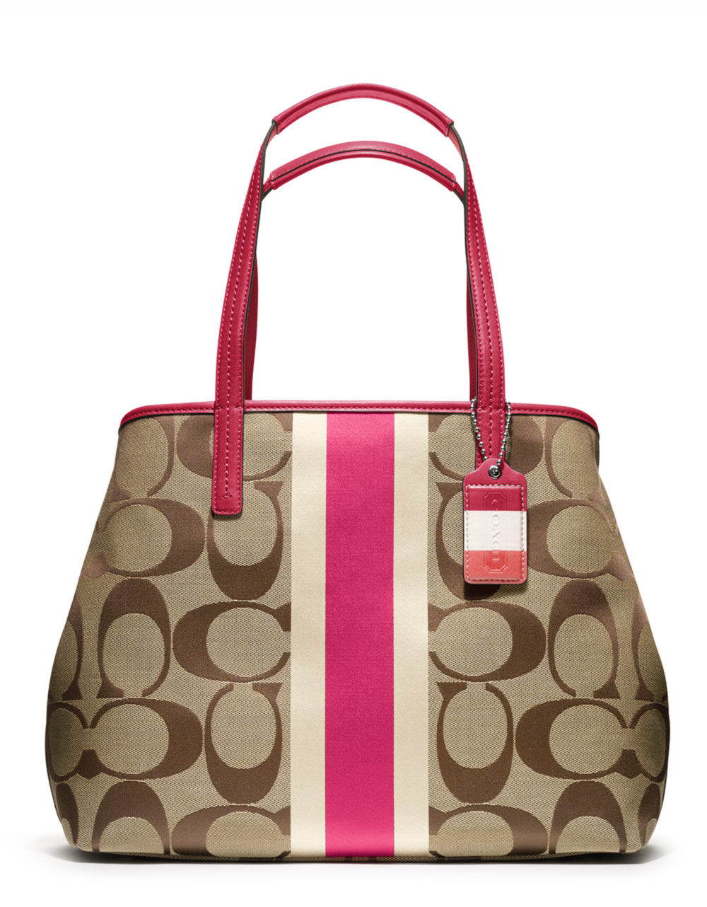 coach tote with stripe