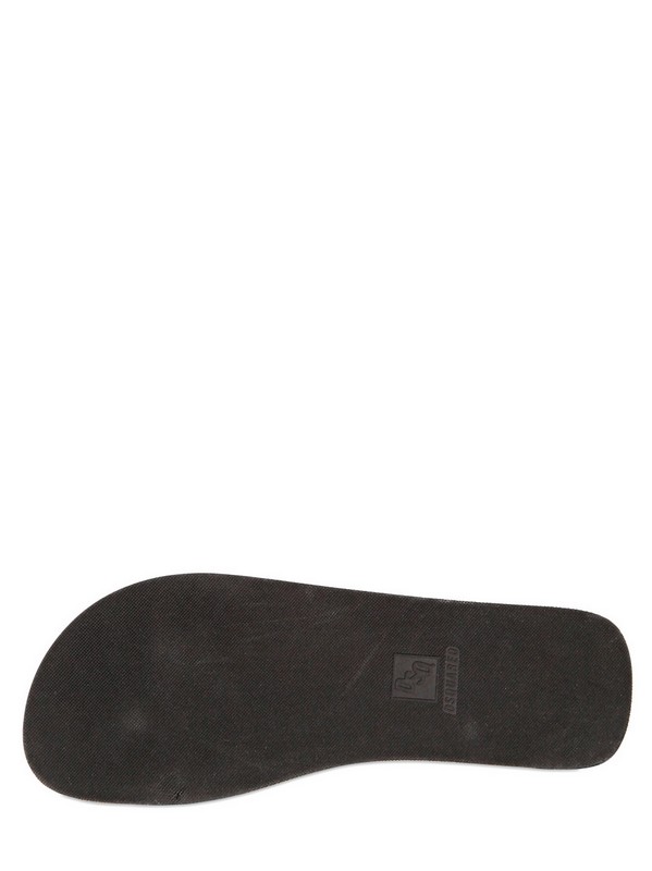Lyst - DsquaredÂ² Dsquared Logo Rubber Flip Flops in Black for Men