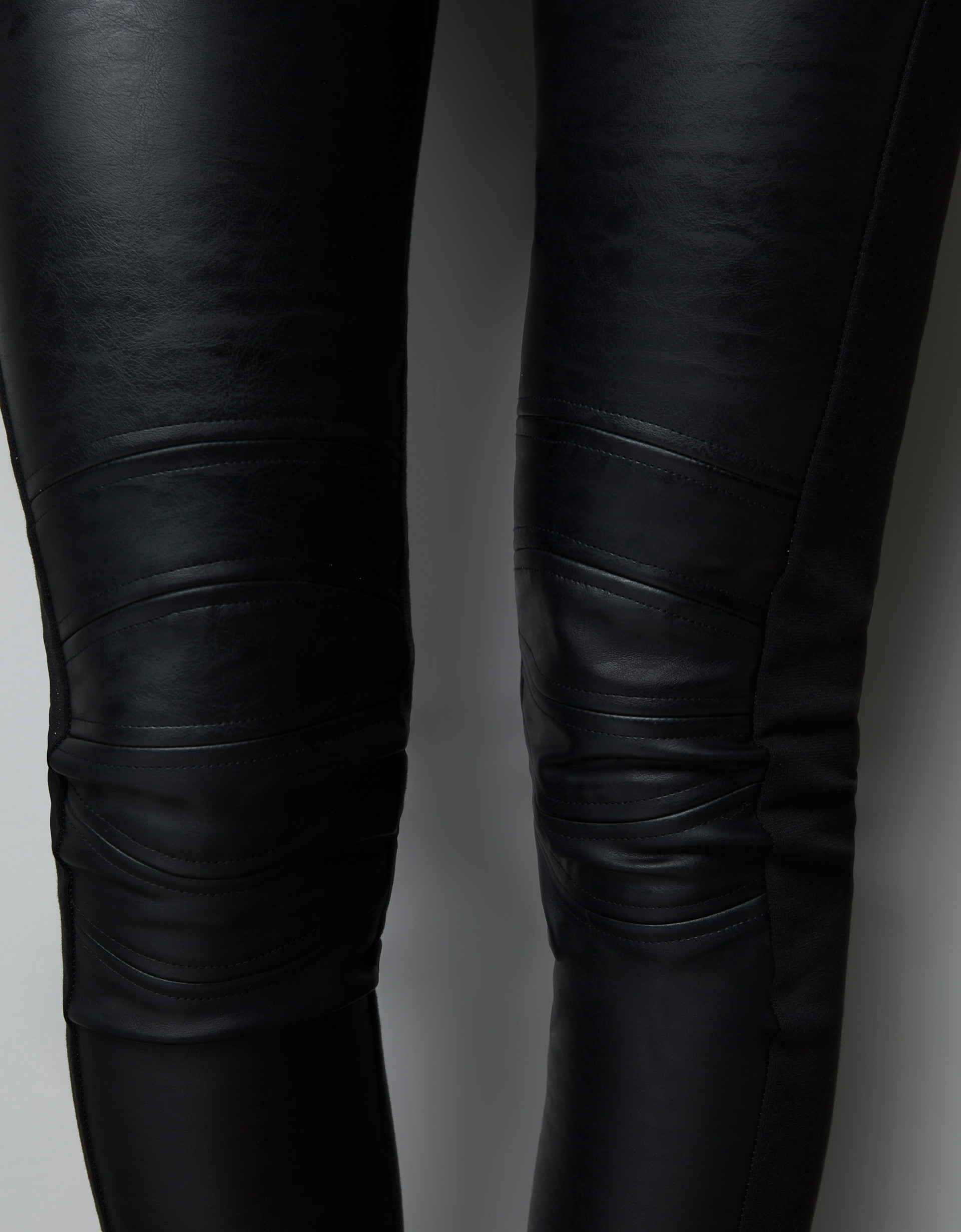 zara leather look leggings