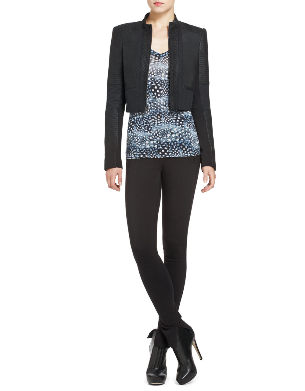 Lyst - Bcbgmaxazria Joshua Quilted Moto Jacket in Black