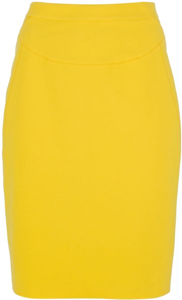 Dsquared2 Dart Pencil Skirt in Yellow | Lyst