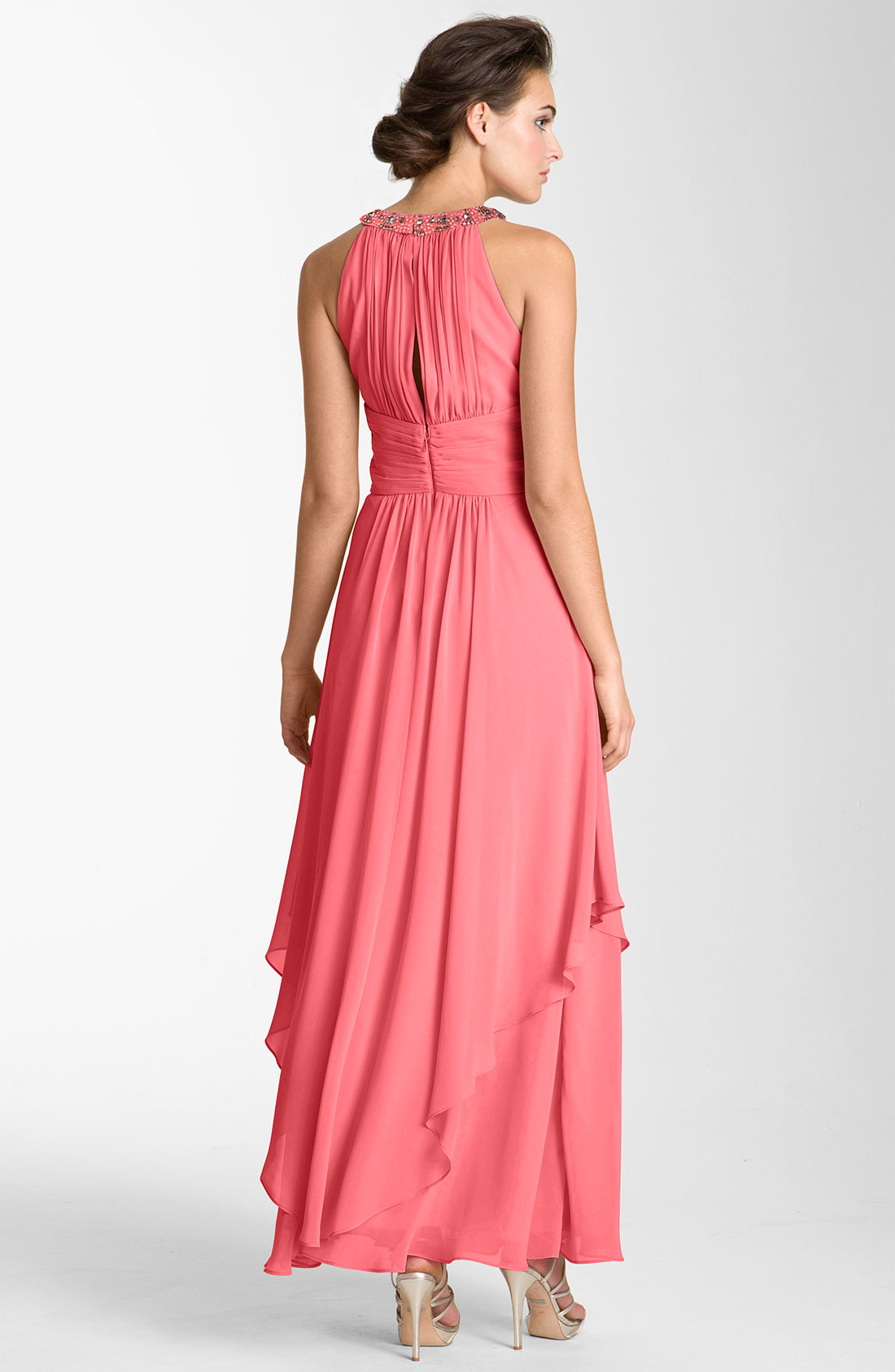 chiffon halter