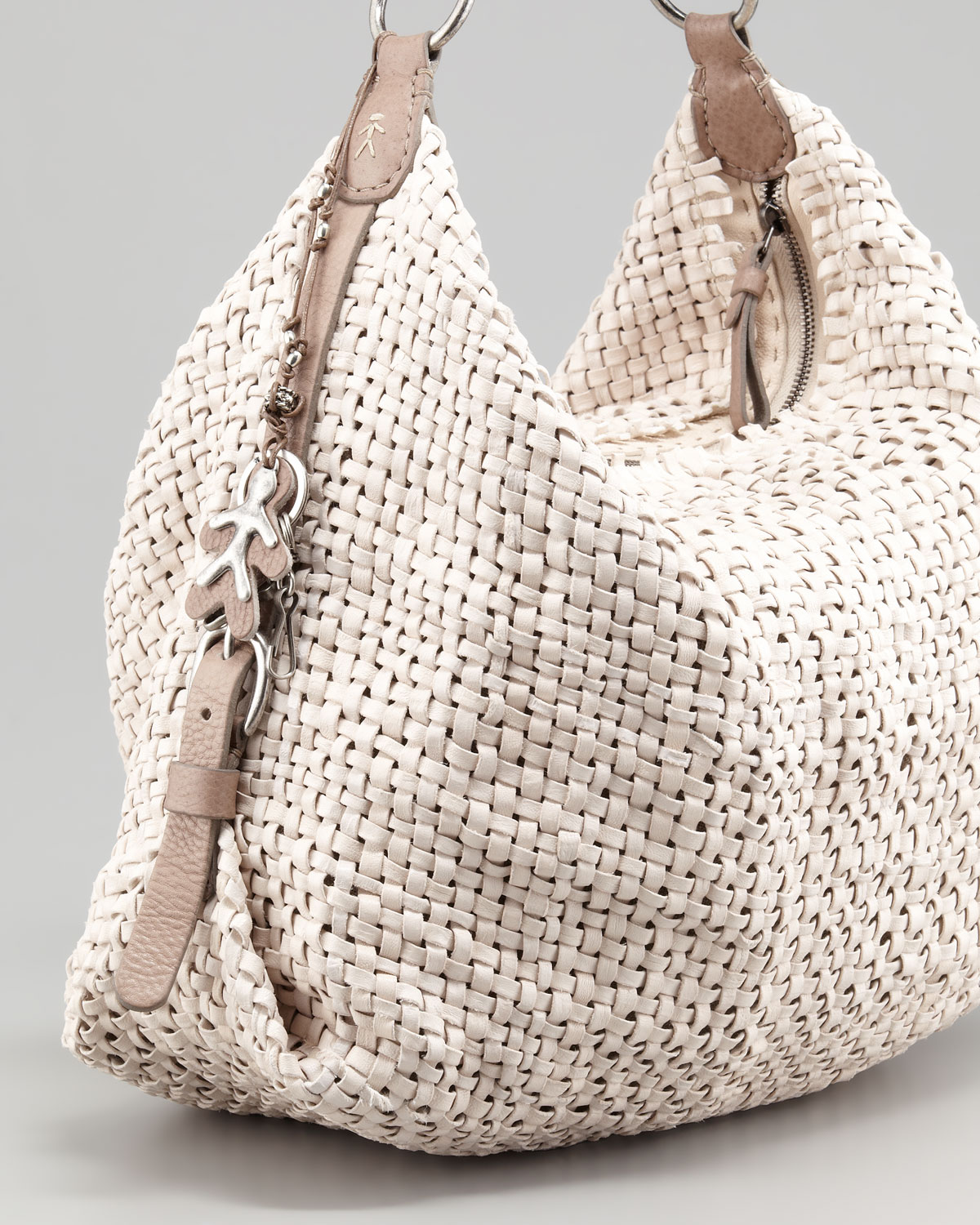 Lyst - Henry Beguelin Woven Leather Hobo Bag in Natural