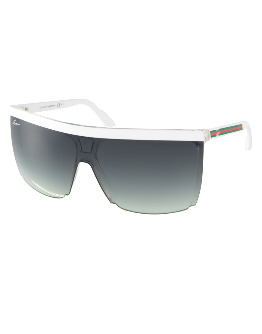 Lyst Gucci F Visor Sunglasses in White