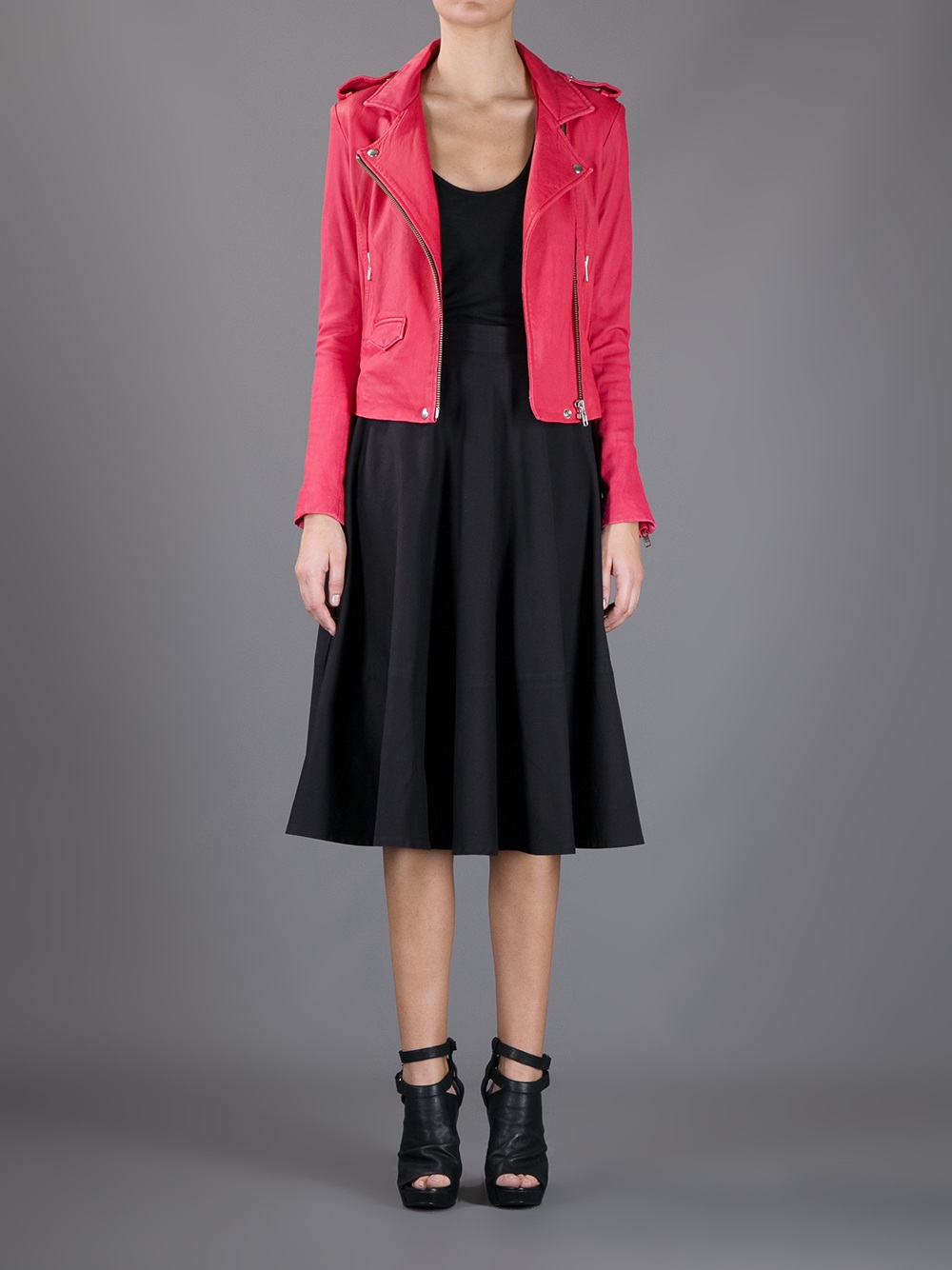 Iro Ashville Biker Jacket In Pink Lyst Gallery