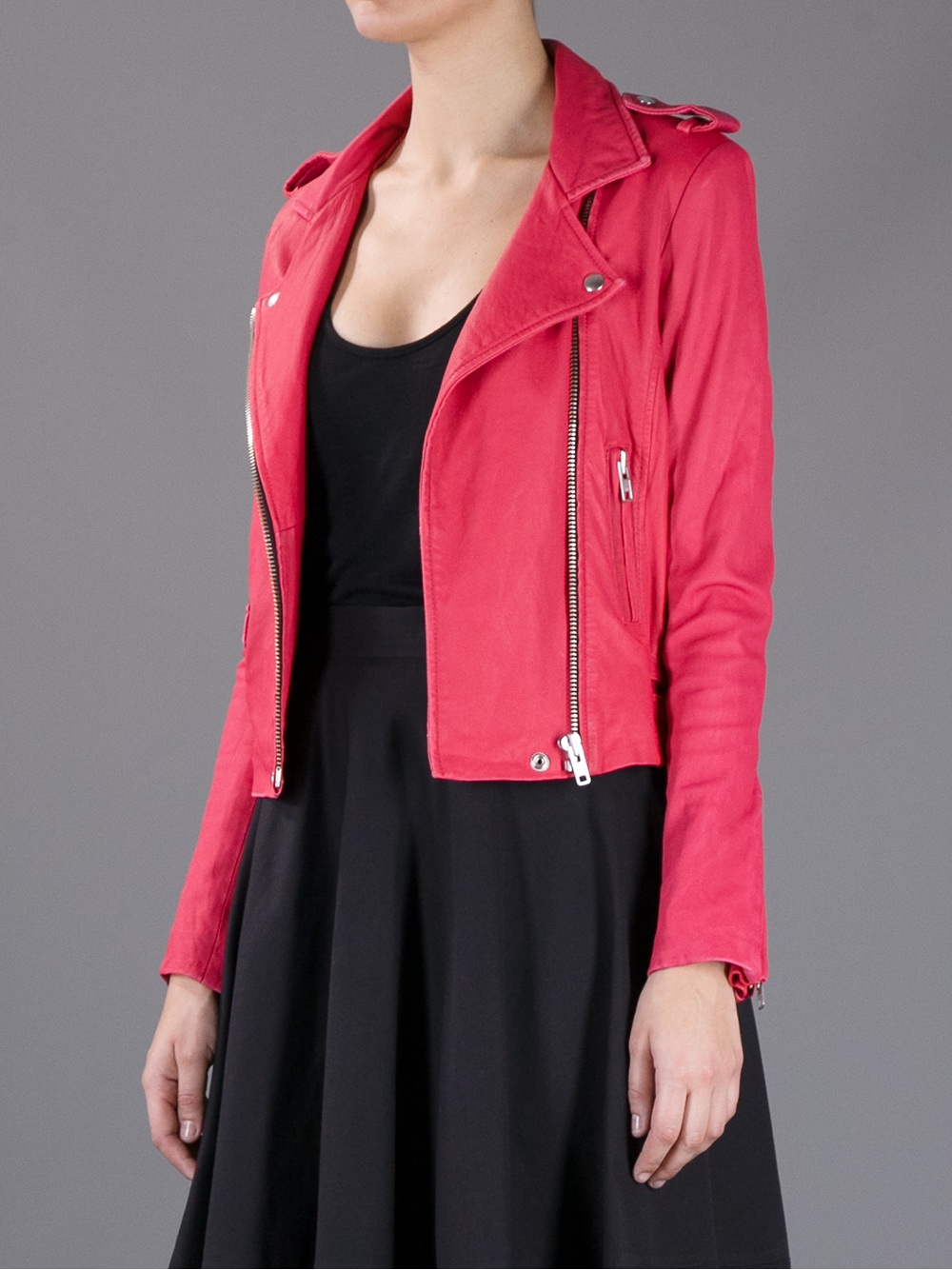 Iro Ashville Biker Jacket In Pink Lyst