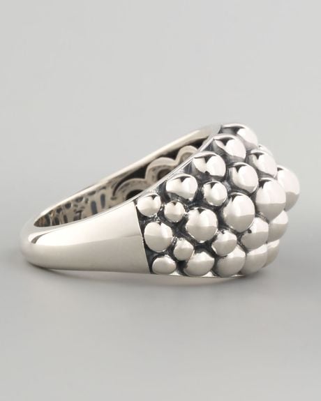 Lagos Medium Sterling Silver Bold Caviar Ring in Silver (7) | Lyst