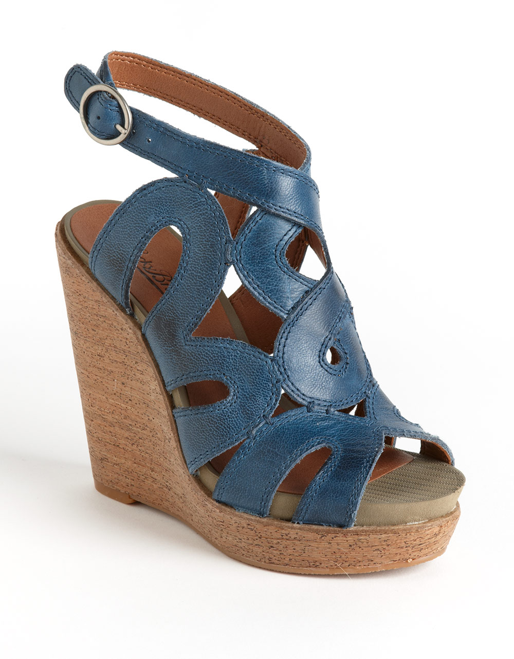 Lucky Brand Penrose Platform Cork Wedge Sandals in (pacific 02) | Lyst