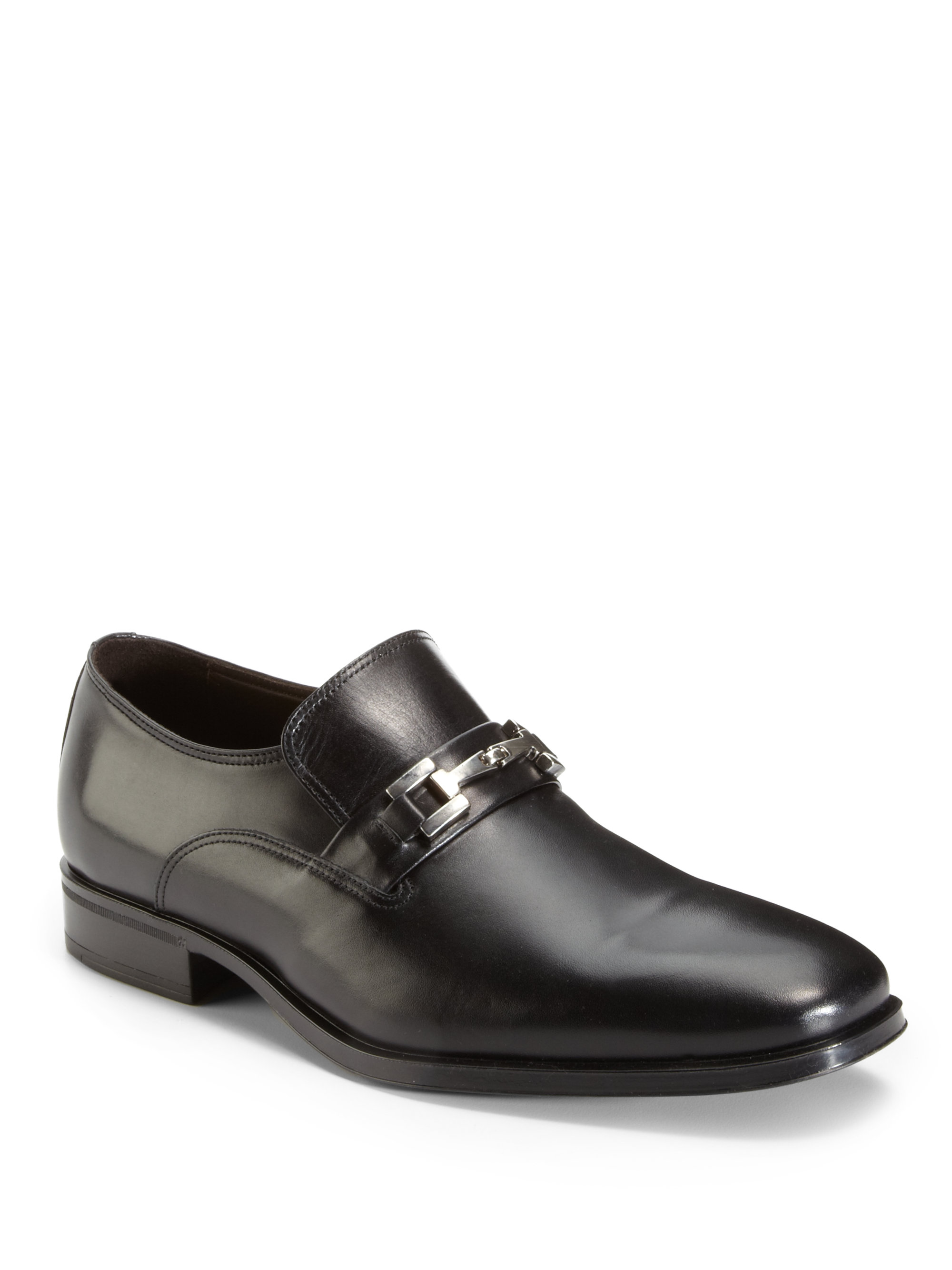 Bruno Magli Gulliver Bit Slip-On Shoes in Black for Men | Lyst