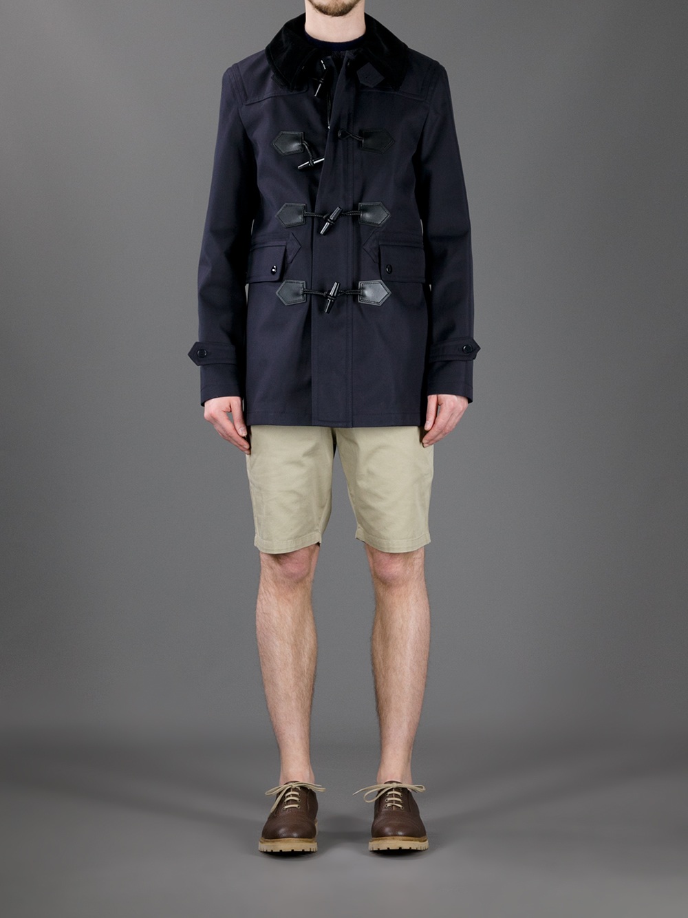 Burberry Duffle Coat In Blue For Men Navy Lyst