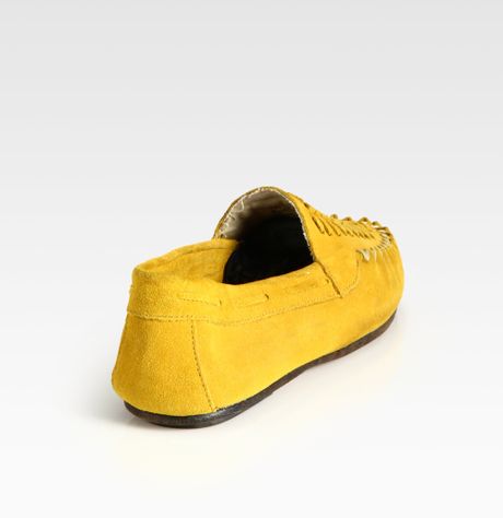 Florsheim By Duckie Brown Suede Moccasin Loafers in Yellow for Men | Lyst