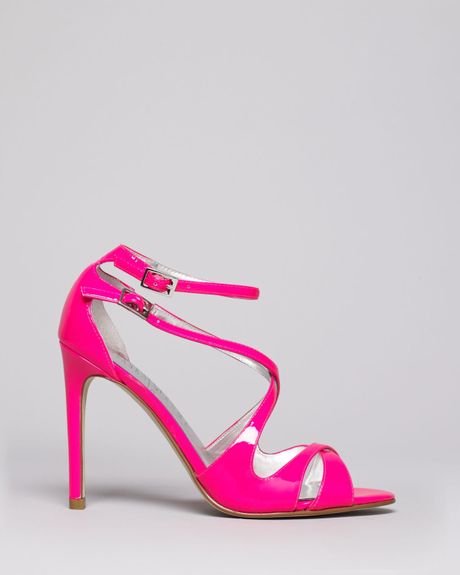 ... Trump Helice High Heel Strappy Sandals in Pink (hot pink) | Lyst