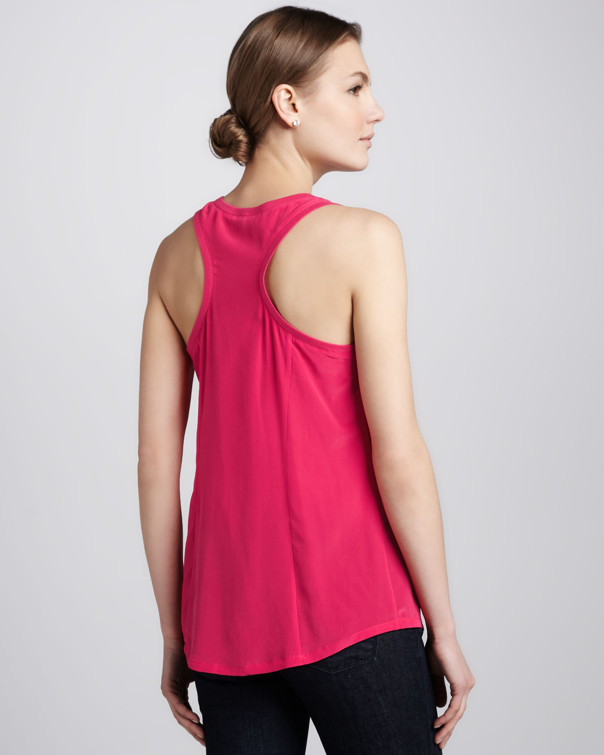 womens pink sleeveless top