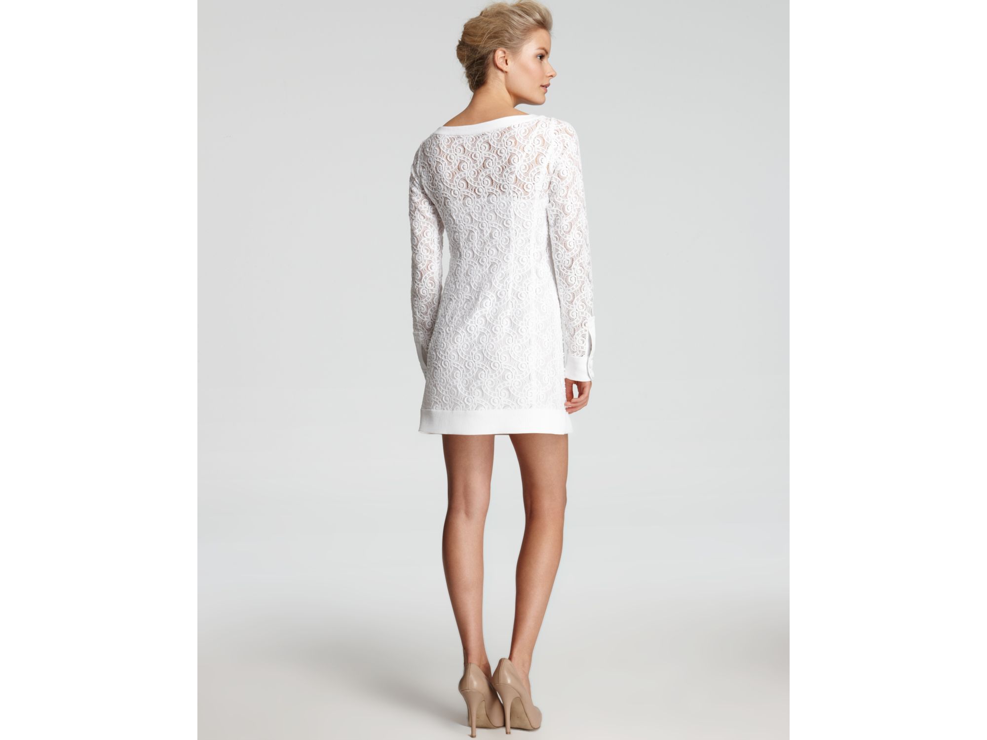 nanette lepore white lace dress