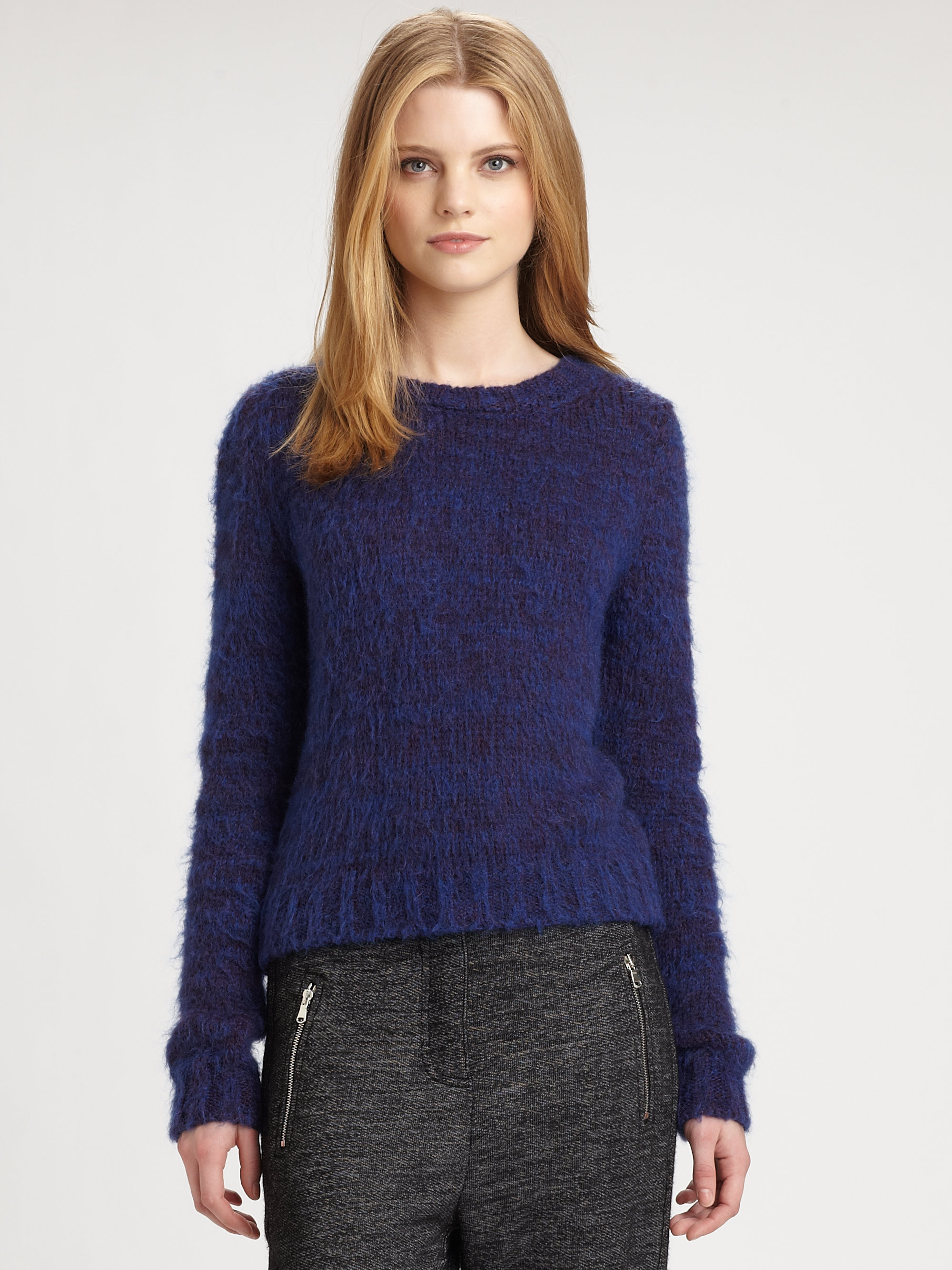 See by chloé Crewneck Sweater in Blue | Lyst