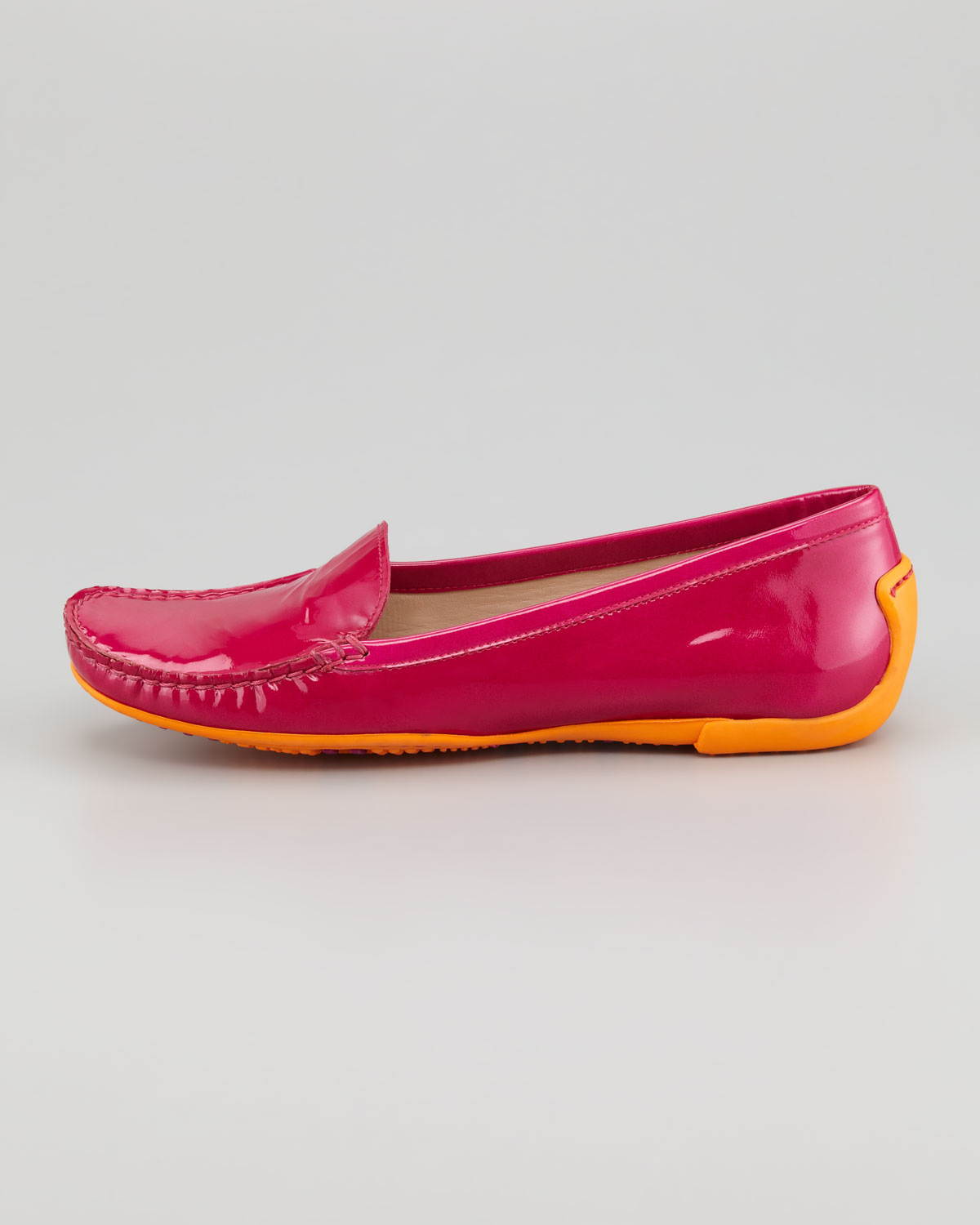 pink driving mocs