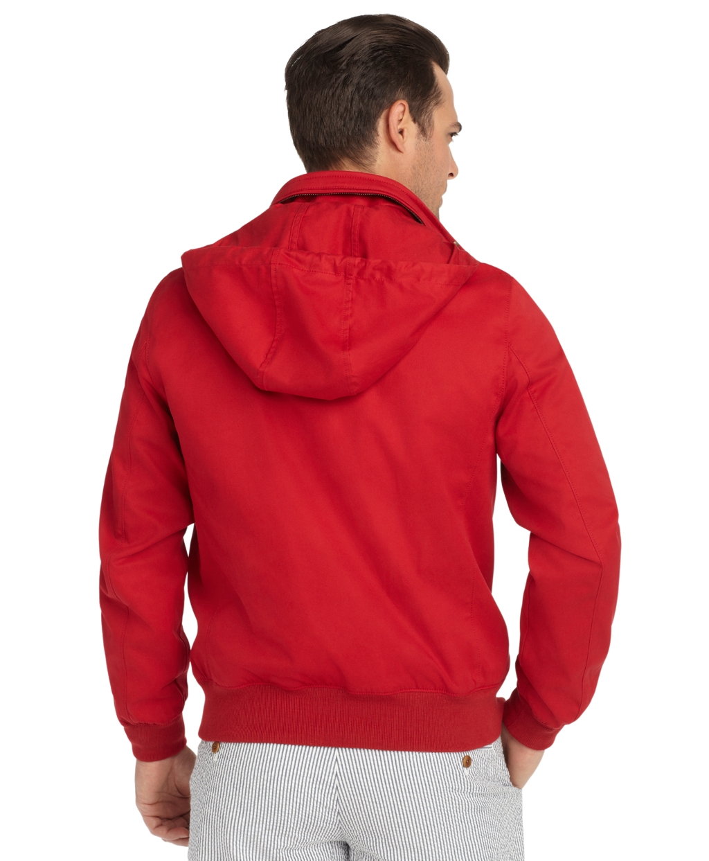 Lyst - Brooks Brothers Cotton Bomber Jacket in Red for Men
