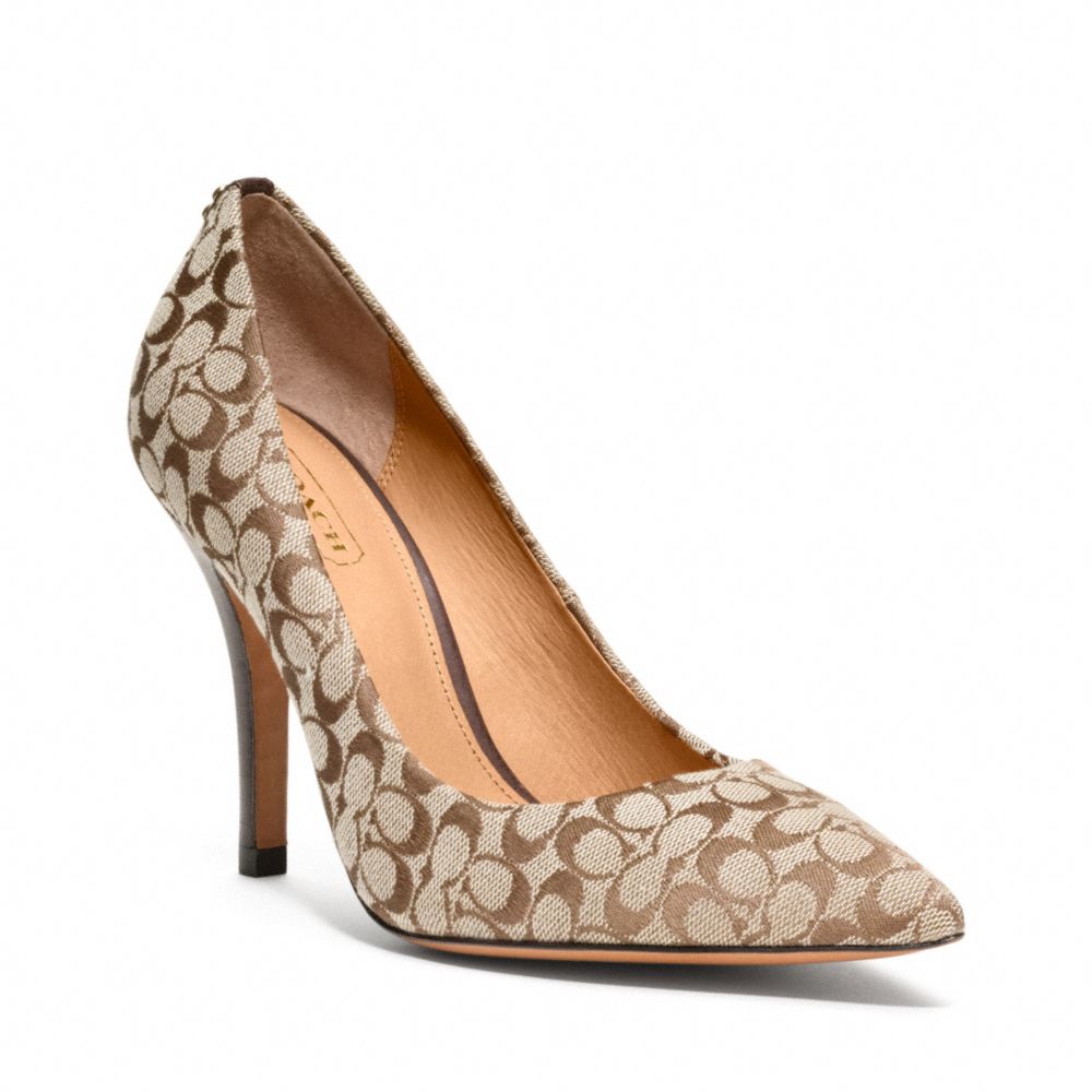 Lyst COACH Ellin Signature C Pointed Pump in Brown