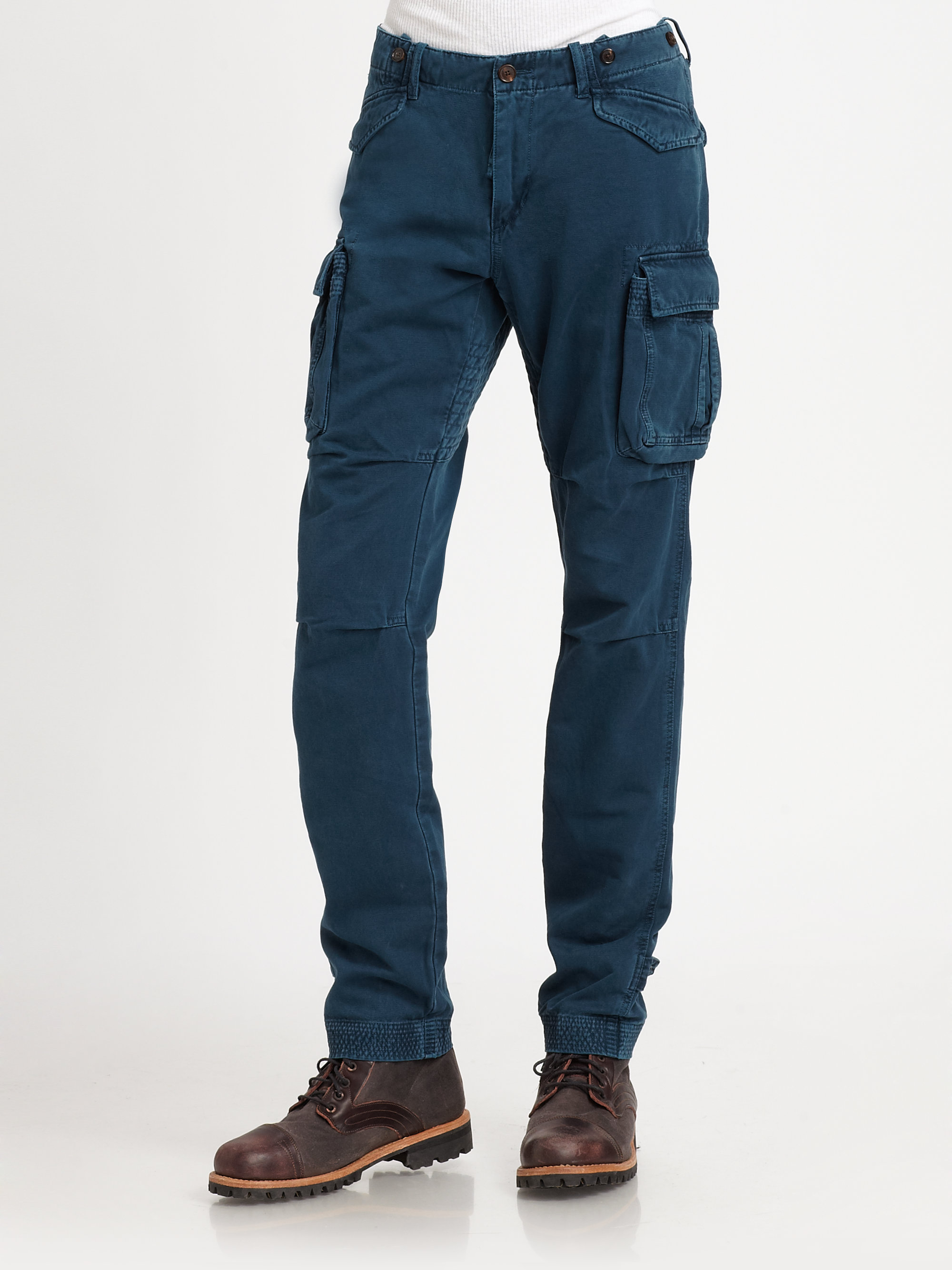 Lyst - GANT Skinny Cargo Pants in Blue for Men