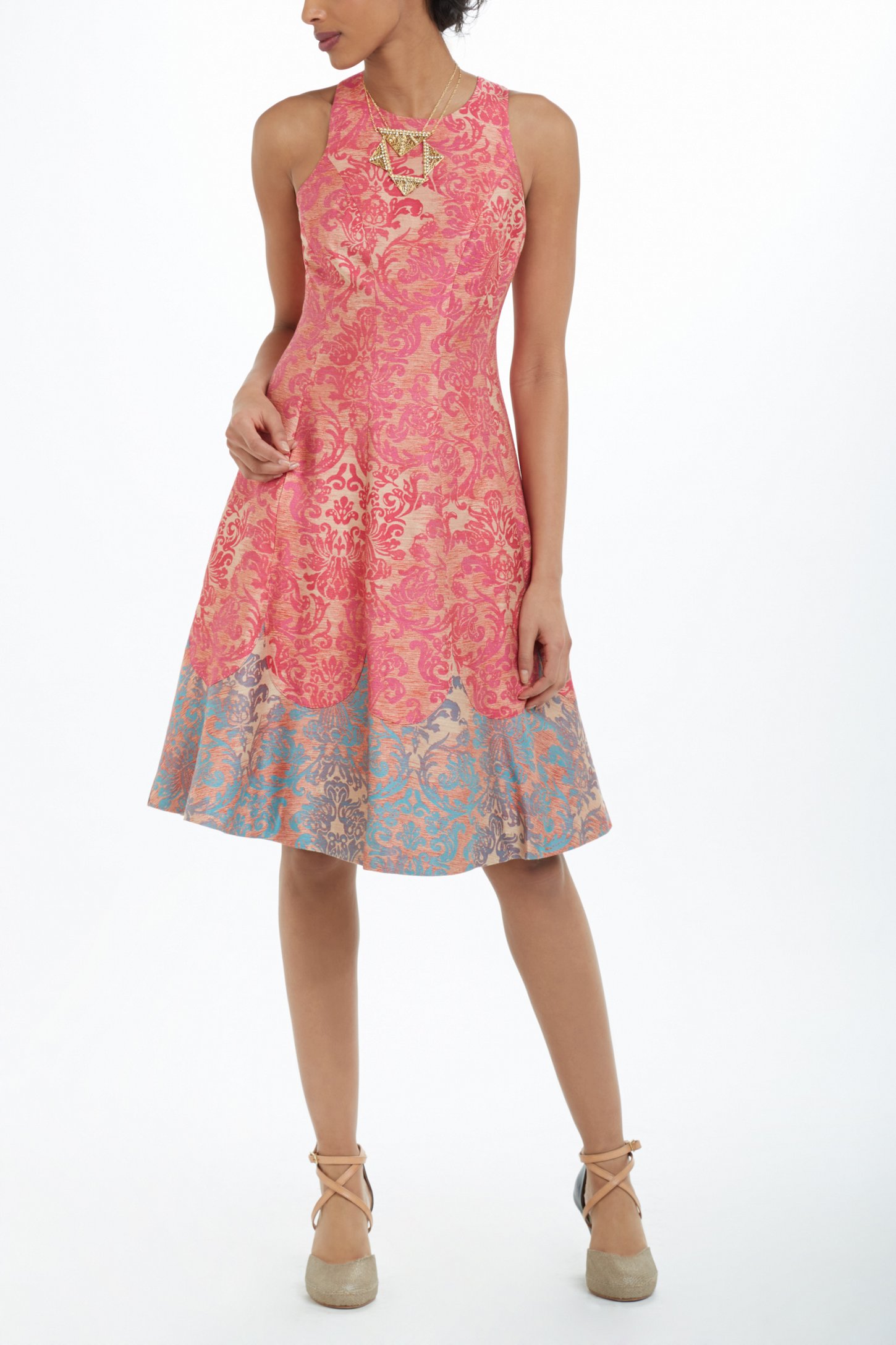 Tracy Reese Colwyn Brocade Dress in Red (red motif) | Lyst