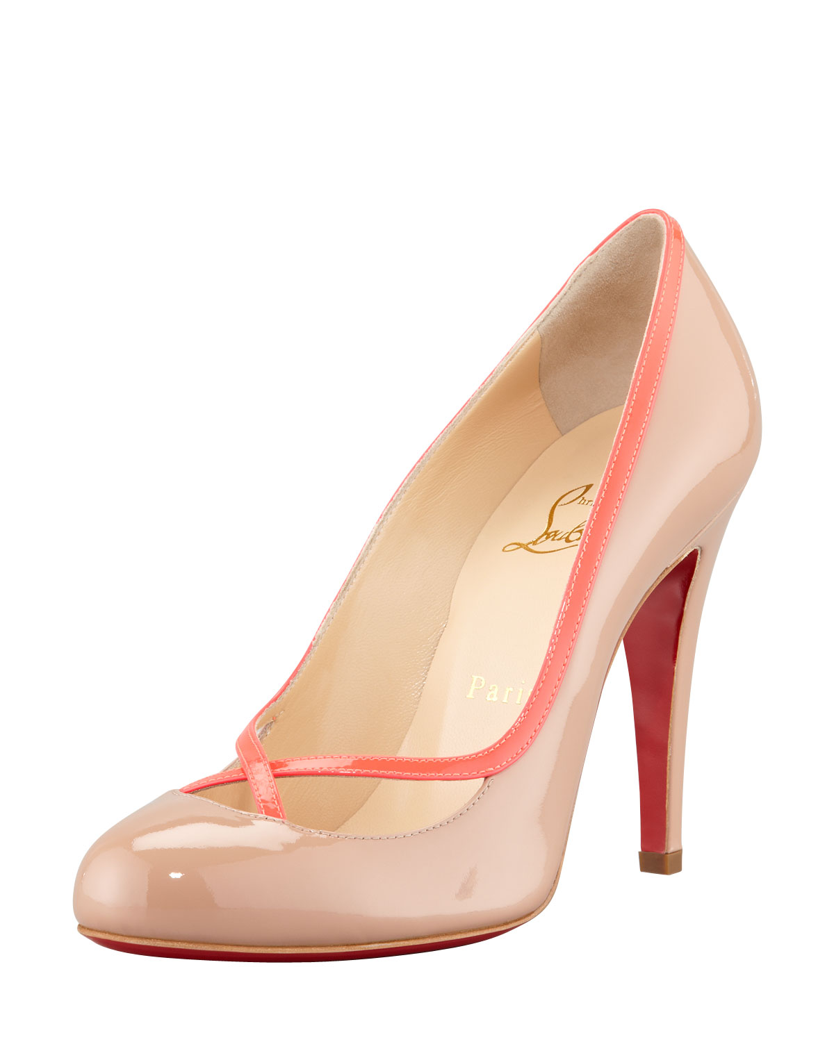 Christian louboutin Astrogirl Patent Patchwork Red Sole Pump in ...  