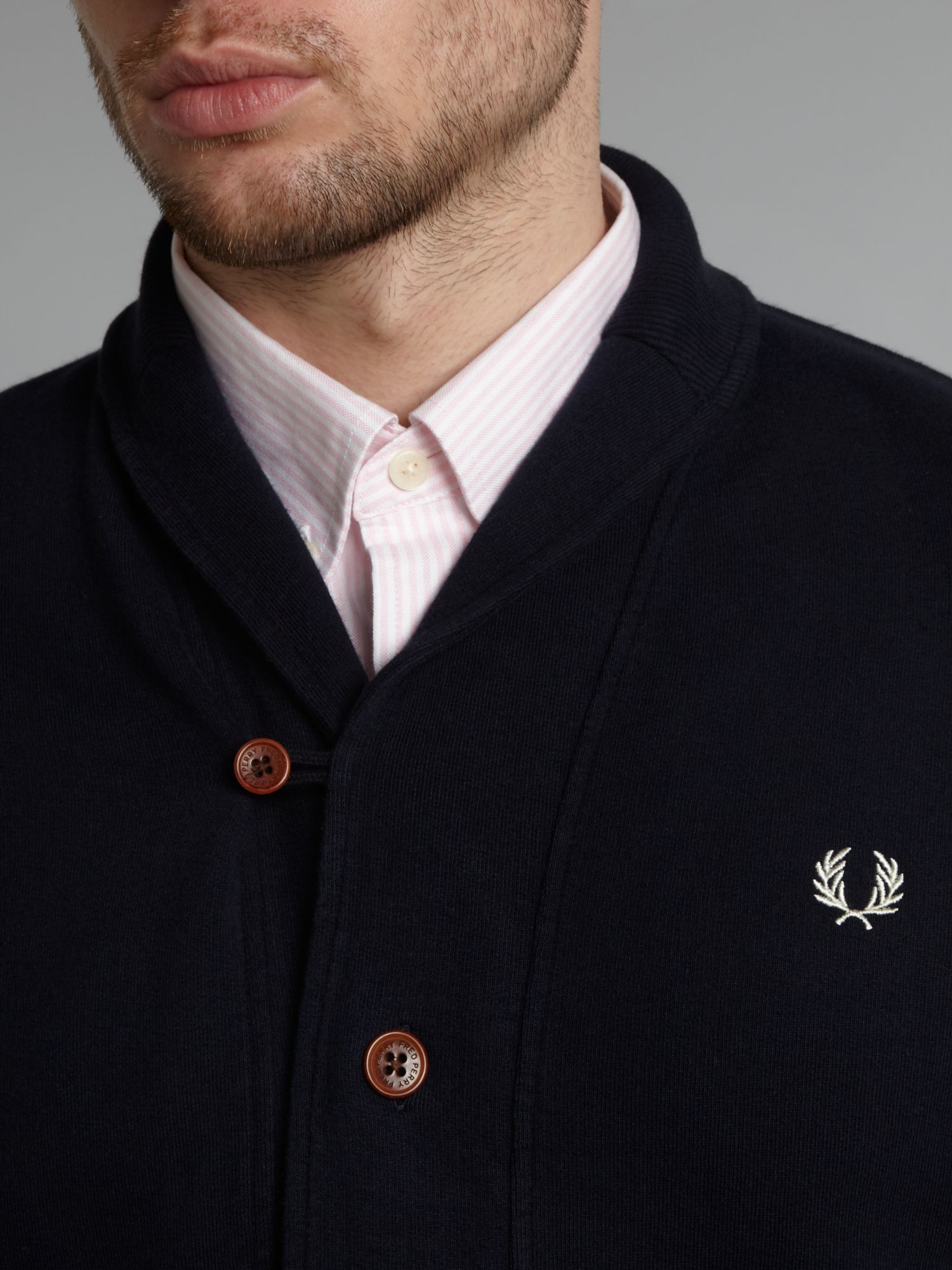 fred perry shawl neck sweater