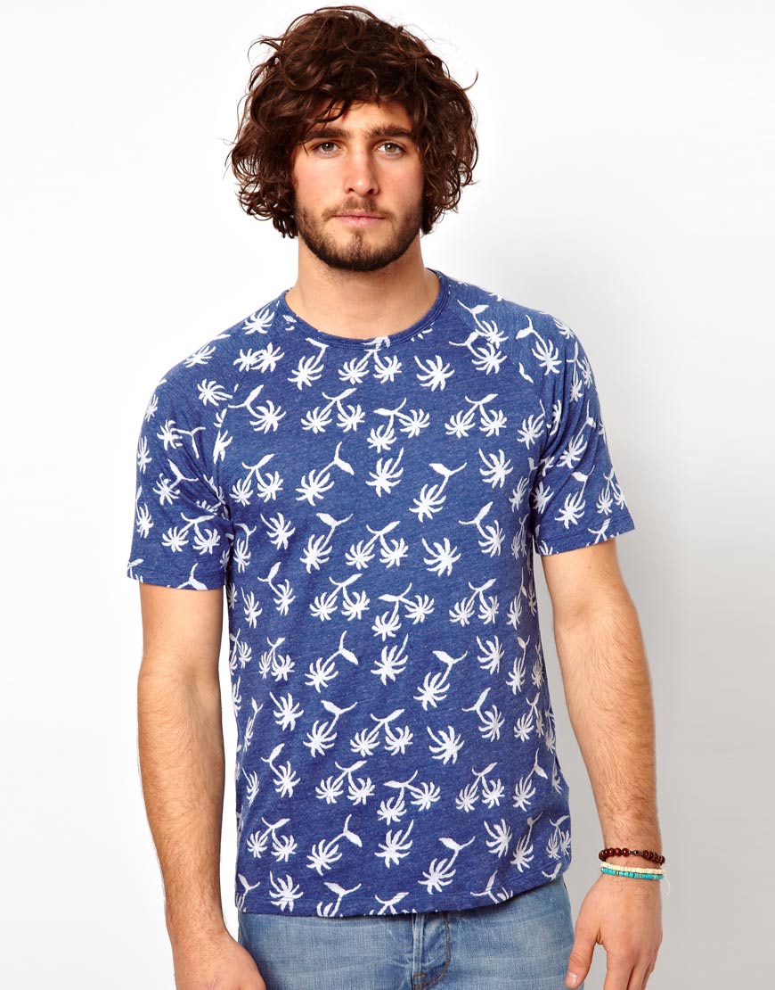 Lyst - Paul smith Palm Tree Tshirt in Blue for Men