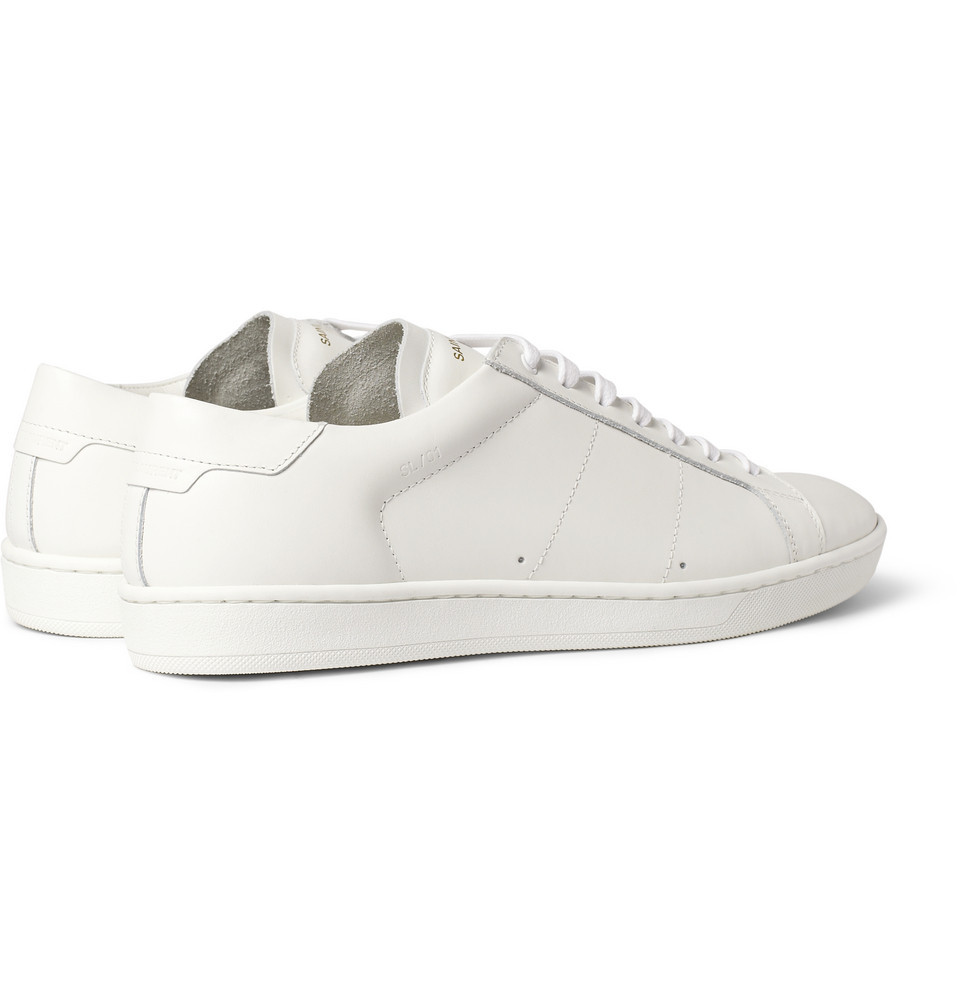 saint laurent all white sneakers