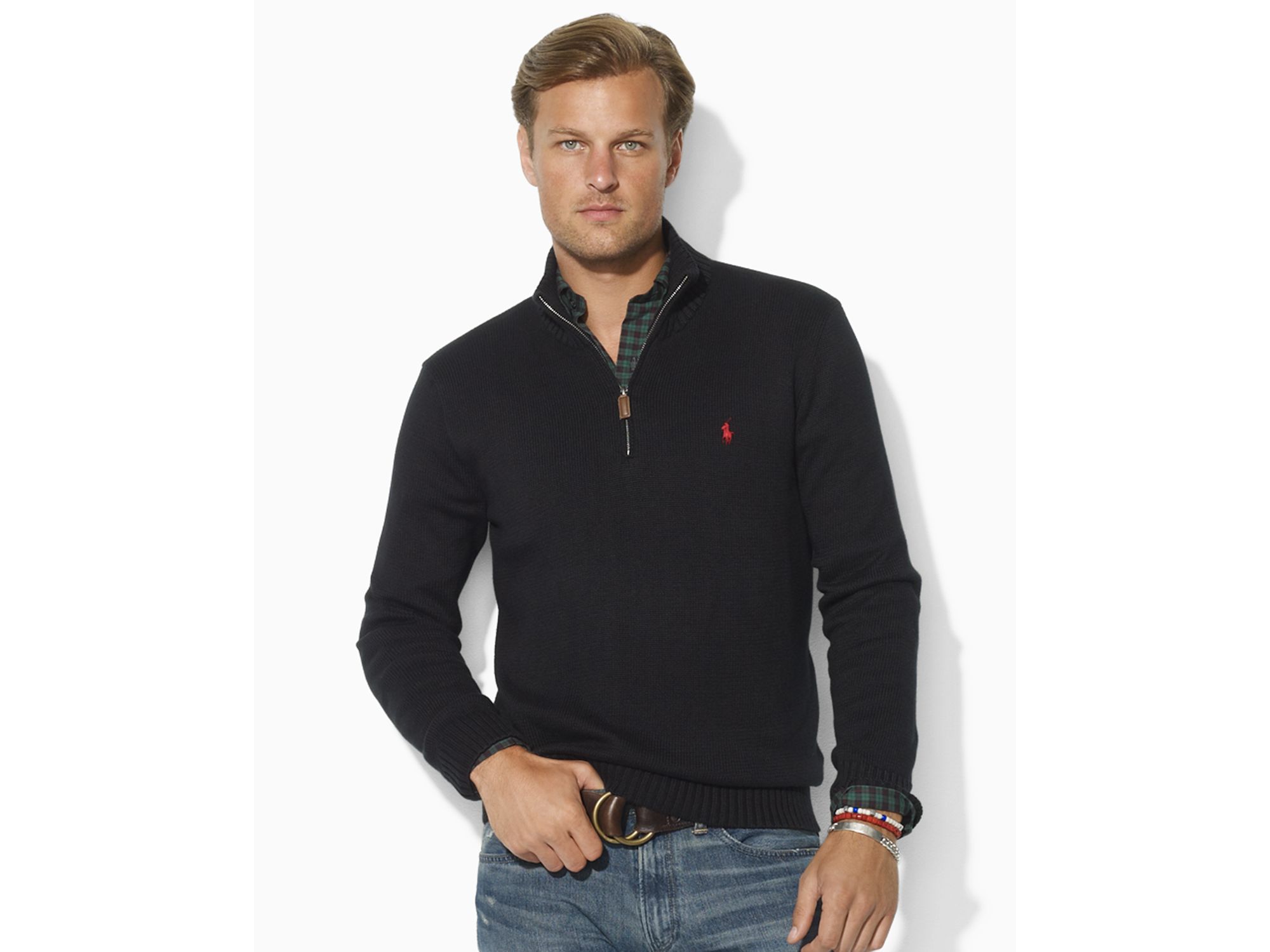 black ralph lauren half zip