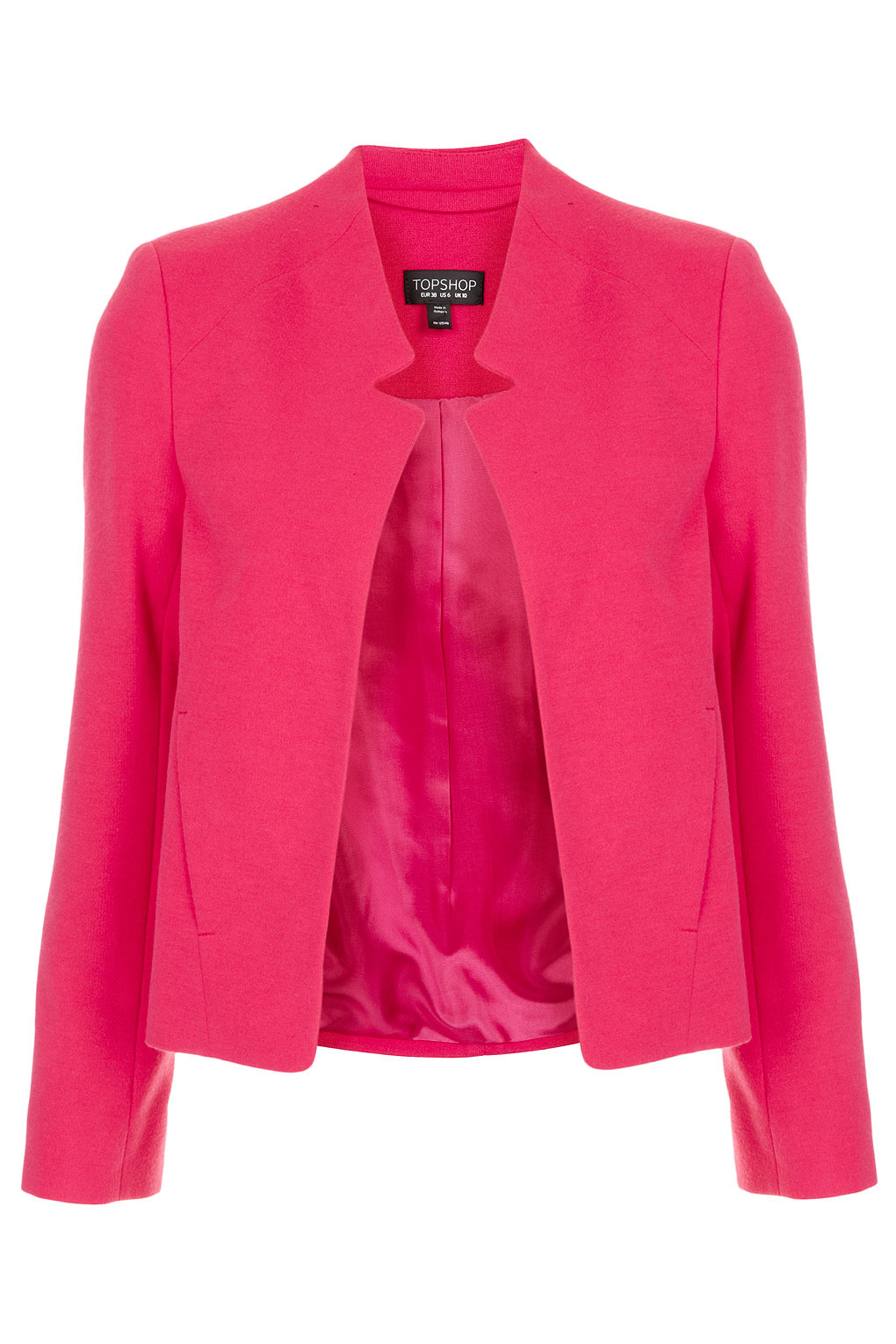 Ponte Notch Neck Jacket in Bright Pink (Pink) Lyst