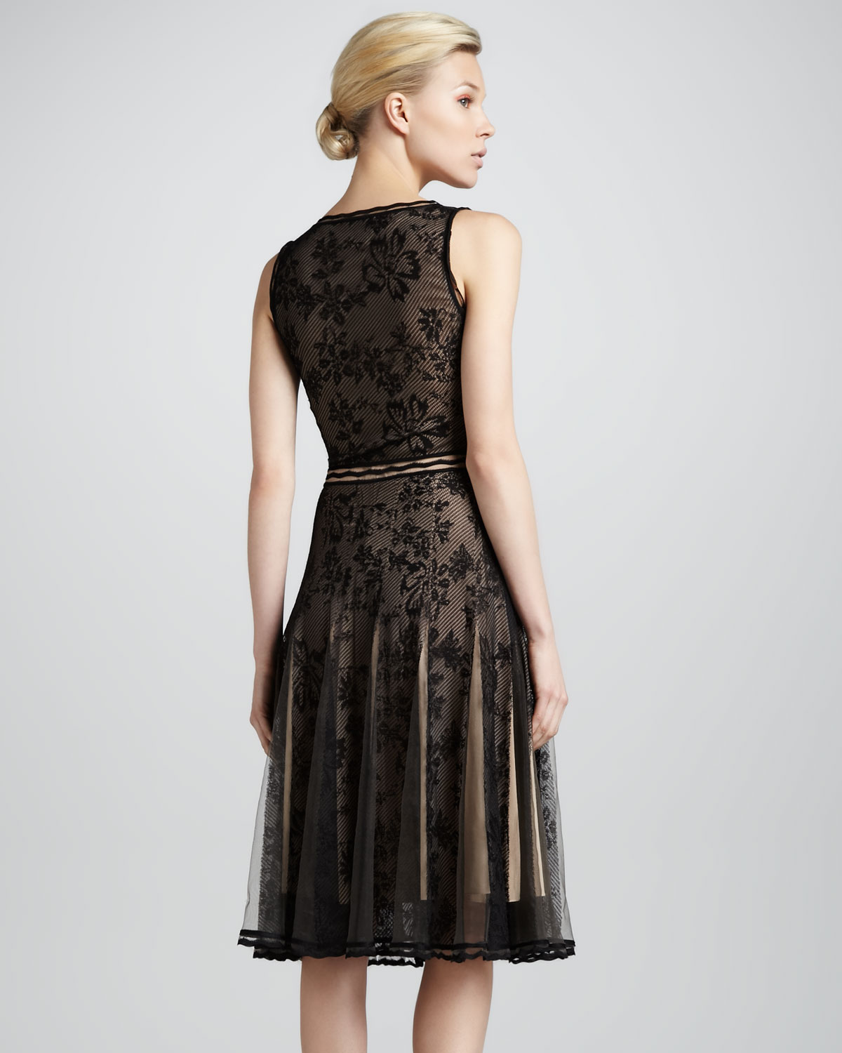 Lyst Zac Posen Scoop Neck Lace Cocktail Dress In Black 2998