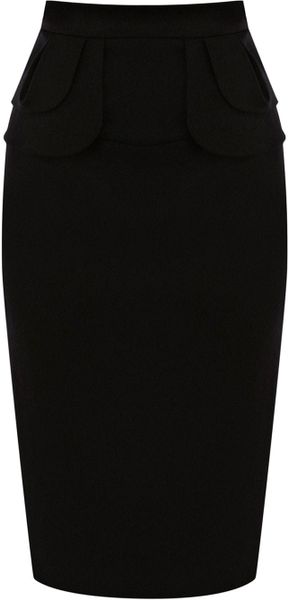 Karen Millen Essential Skirt in Black | Lyst