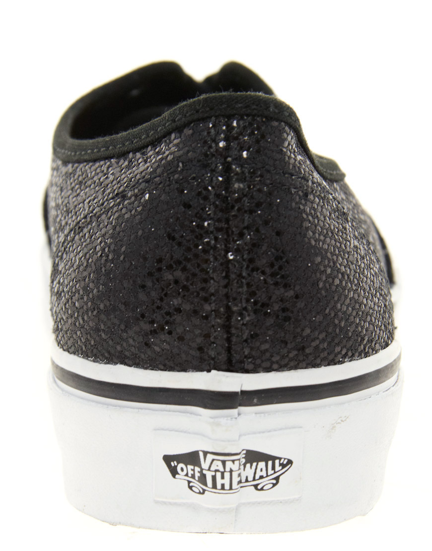 vans authentic black glitter trainers vans authentic black glitter trainers