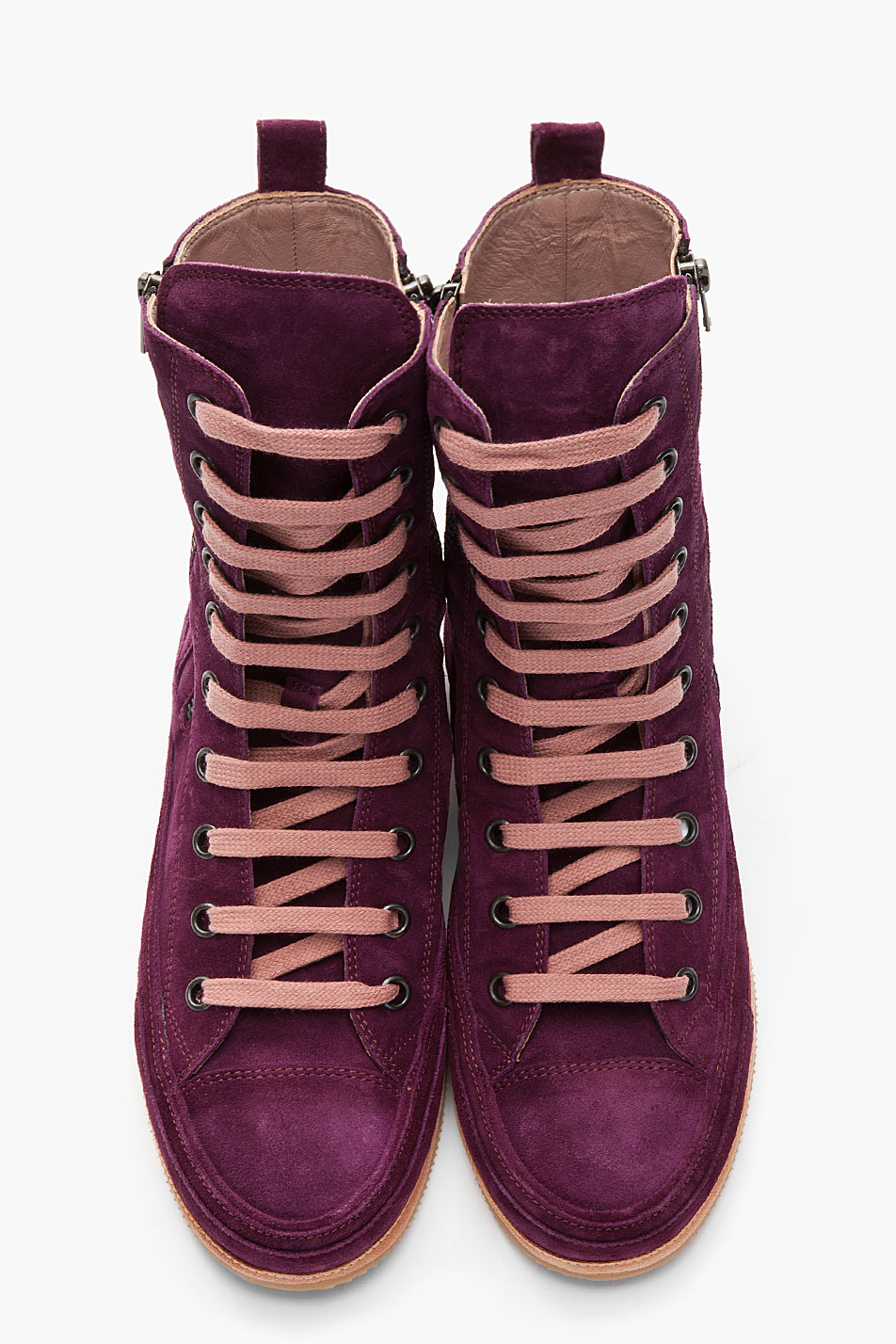 Ann Demeulemeester Vivid Purple Suede Boots in Purple for Men - Lyst