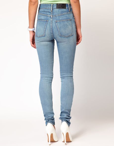 Cheap Monday High Waist Skinny Jeans in Blue (lightblue) | Lyst