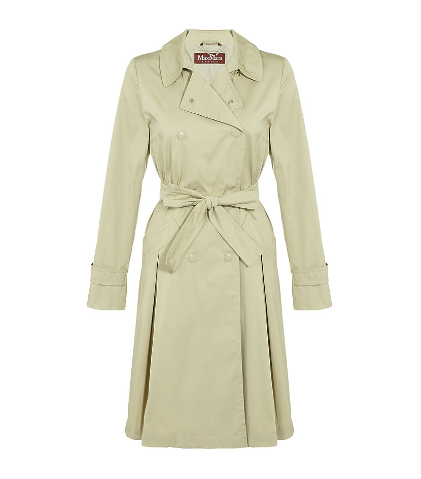 Max mara studio Onde Trench Coat in Green | Lyst