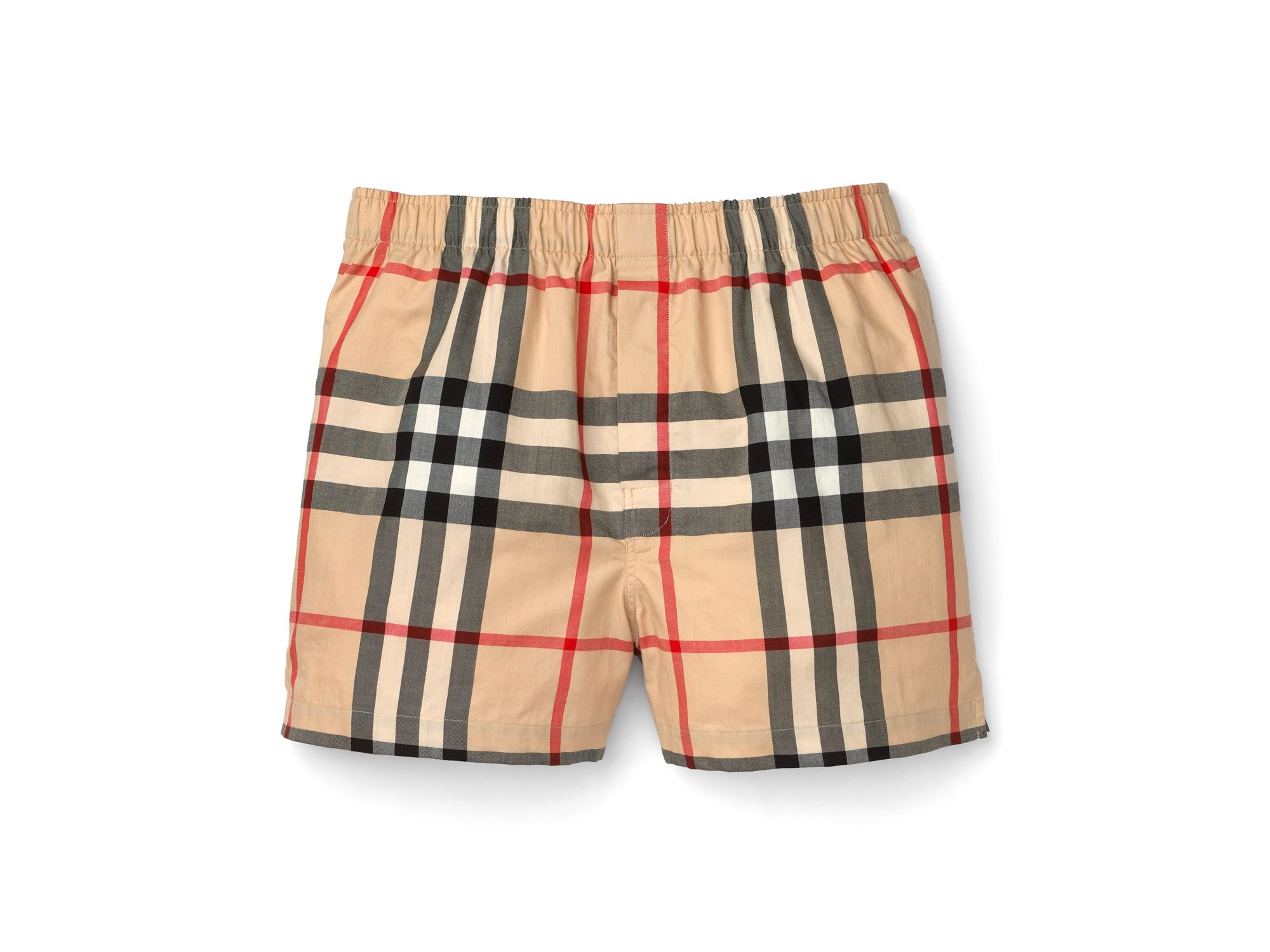 Lyst - Burberry Check Woven Boxers in Brown for Men