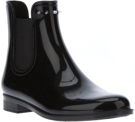 Marc By Marc Jacobs Studded Rain Boot in Black | Lyst